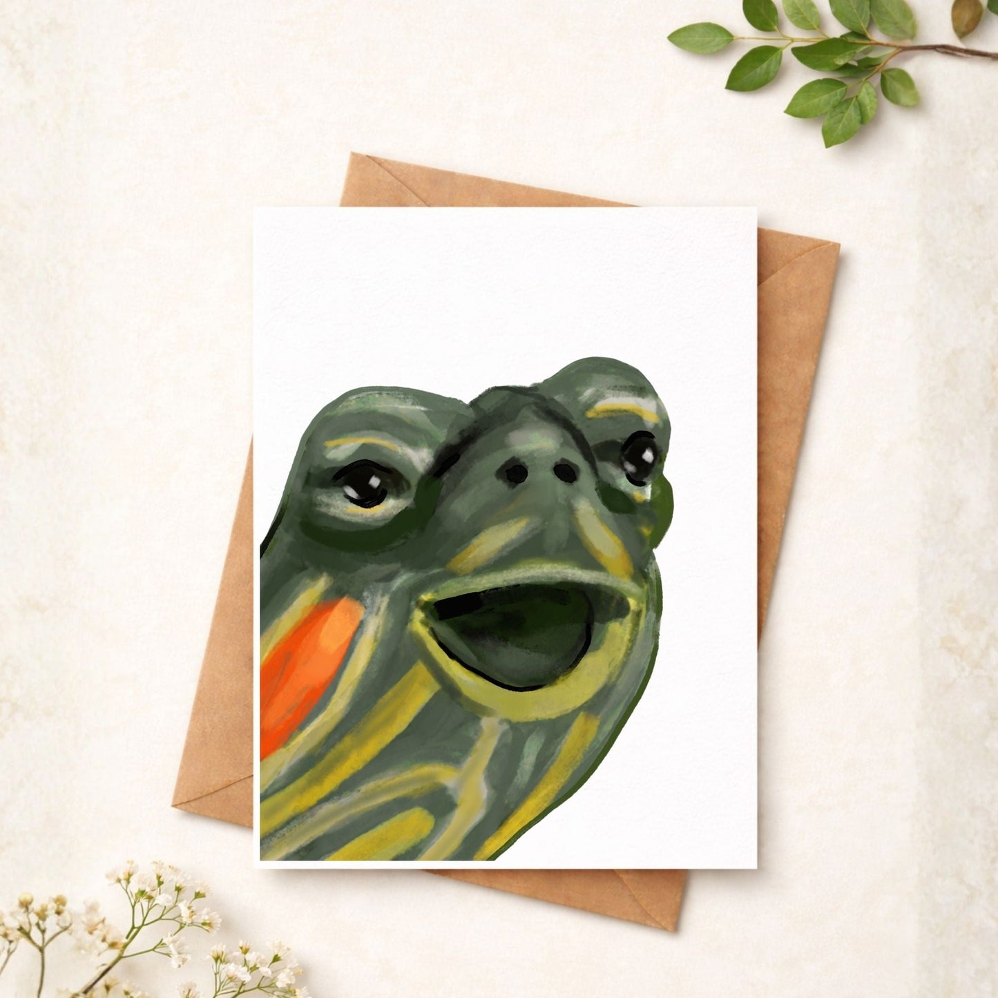 Turtle Postcard - MerikaArt