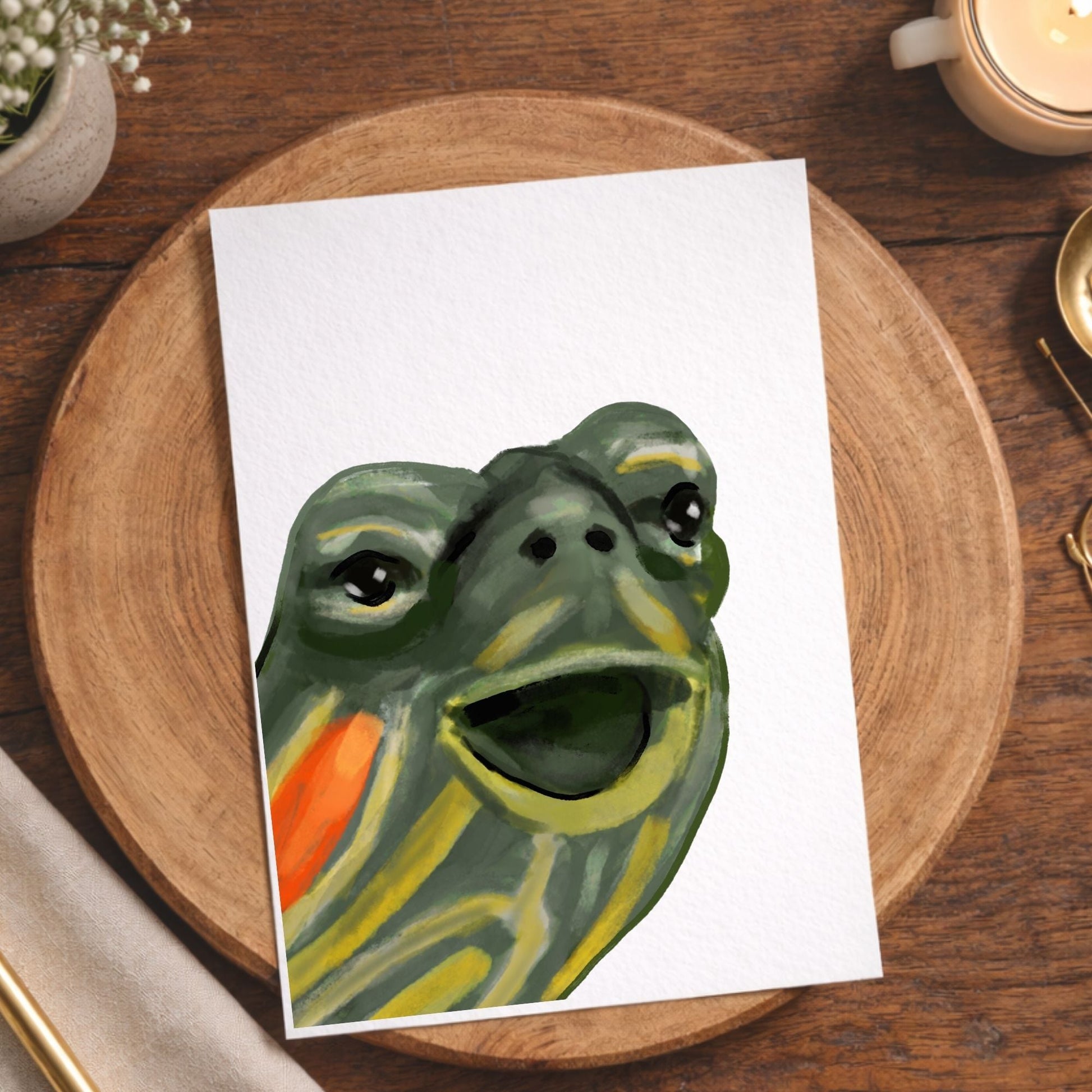 Turtle Postcard - MerikaArt