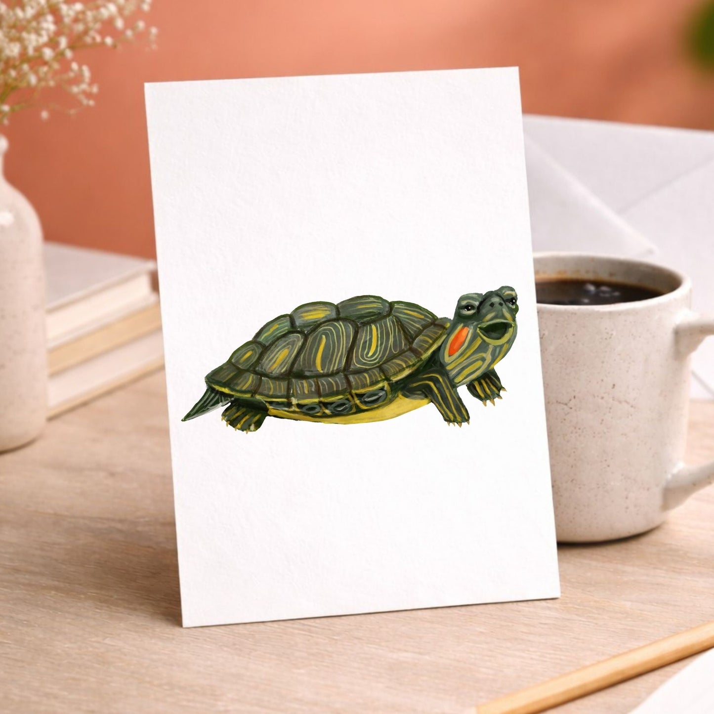 Turtle Postcard - MerikaArt