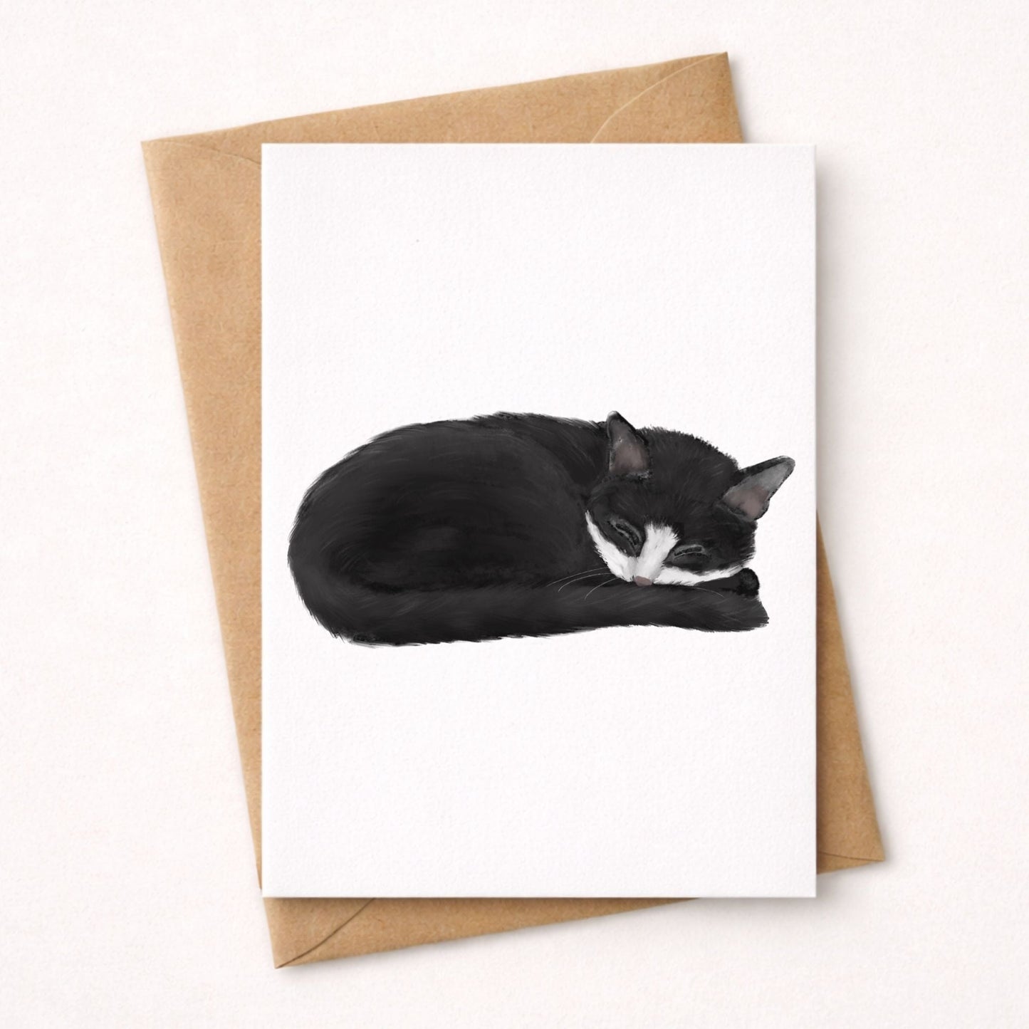 Tuxedo Cat Postcard - MerikaArt