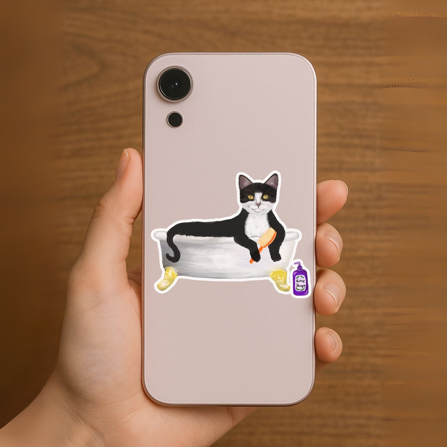 Tuxedo Cat Vinyl Sticker - MerikaArt