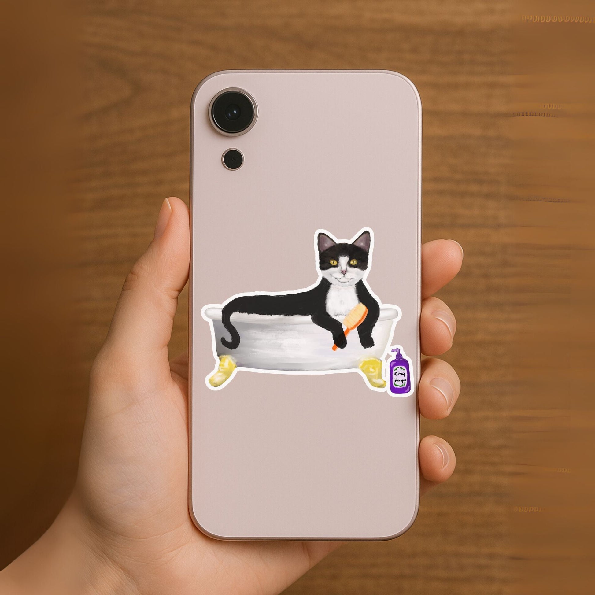 Tuxedo Cat Vinyl Sticker - MerikaArt