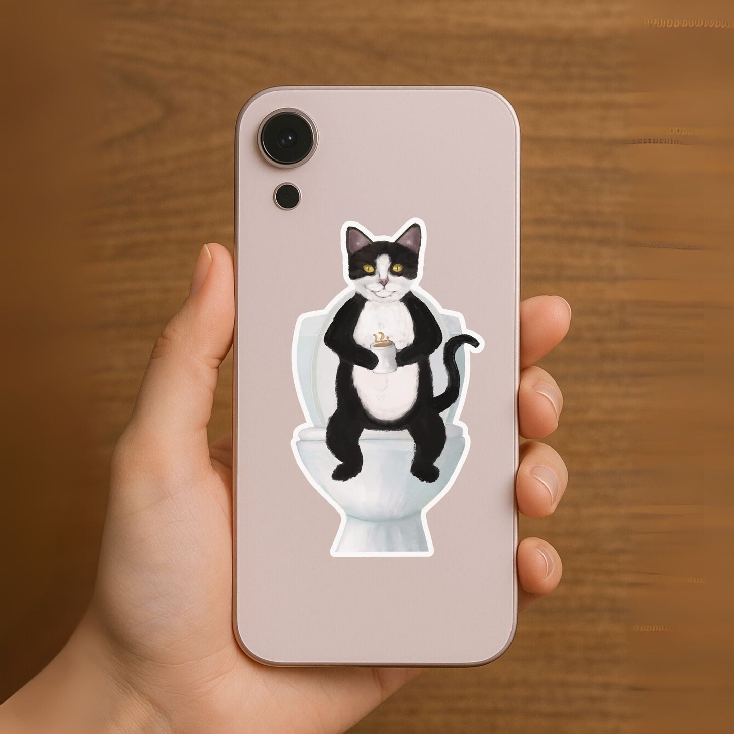 Tuxedo Cat Vinyl Sticker - MerikaArt