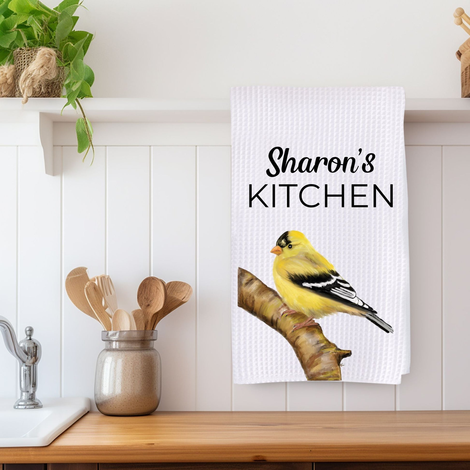 Unique American Goldfinch Kitchen Towel - MerikaArt