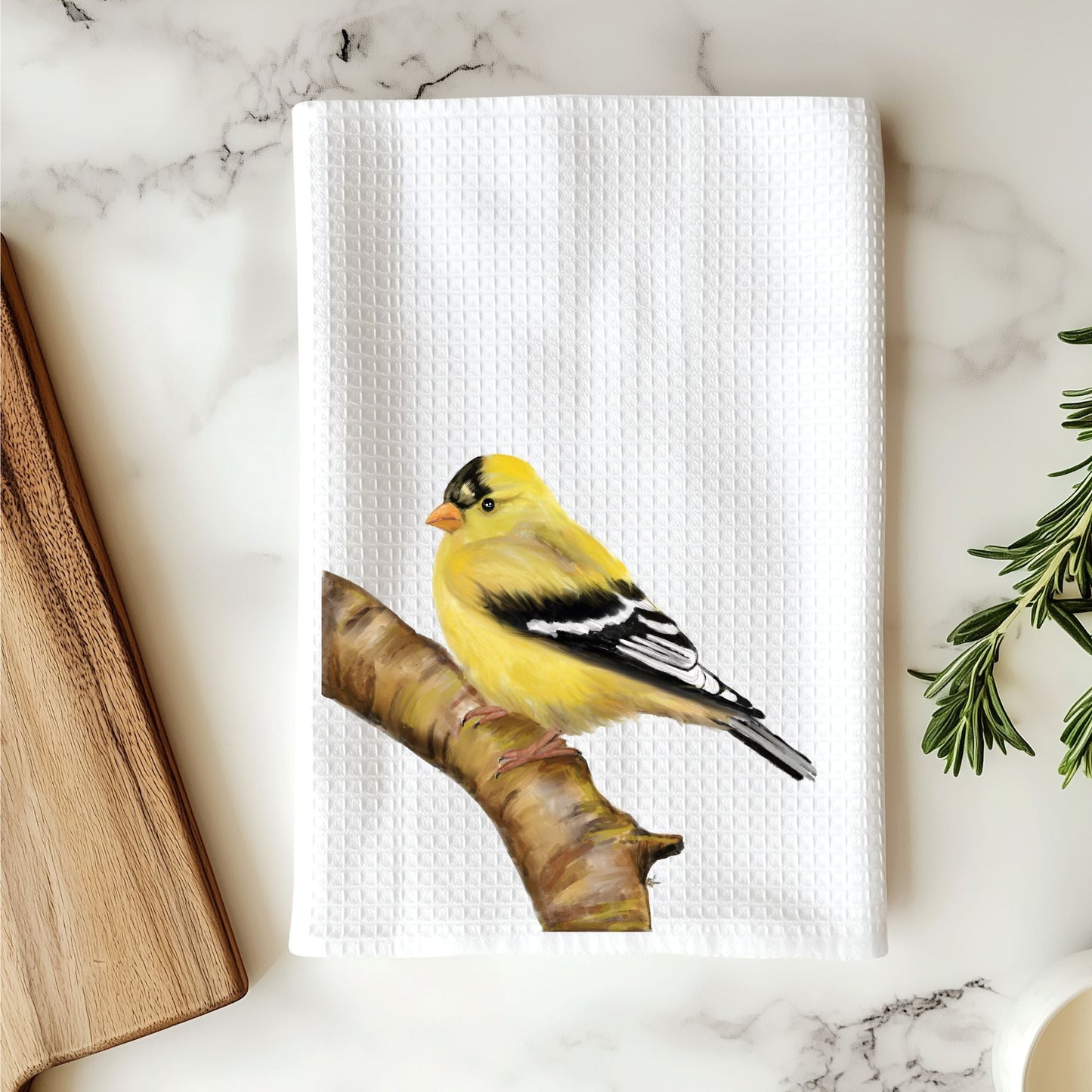 Unique American Goldfinch Kitchen Towel - MerikaArt