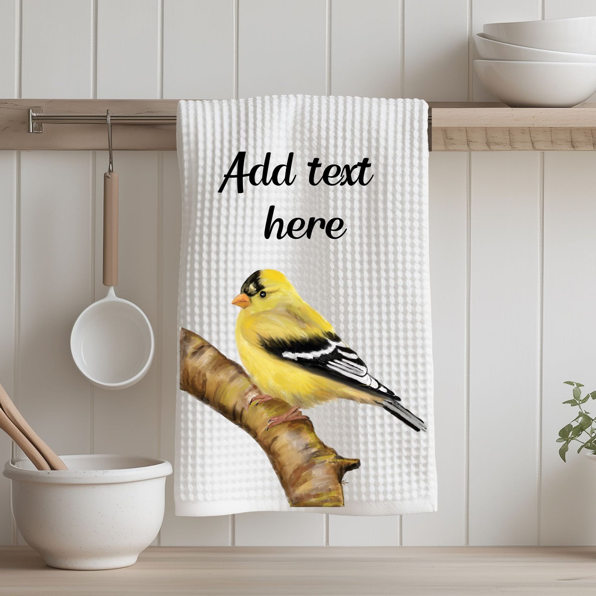 Unique American Goldfinch Kitchen Towel - MerikaArt