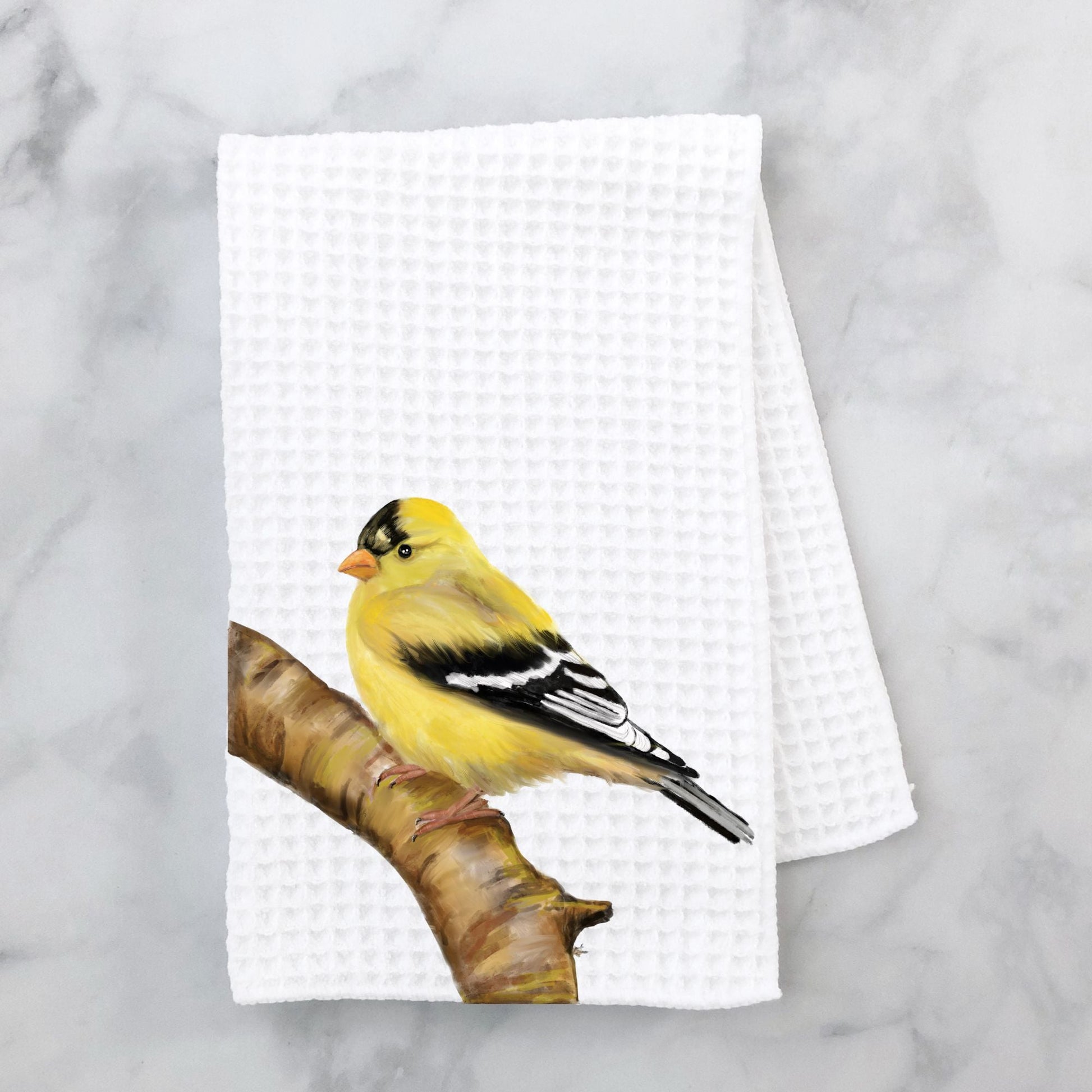 Unique American Goldfinch Kitchen Towel - MerikaArt