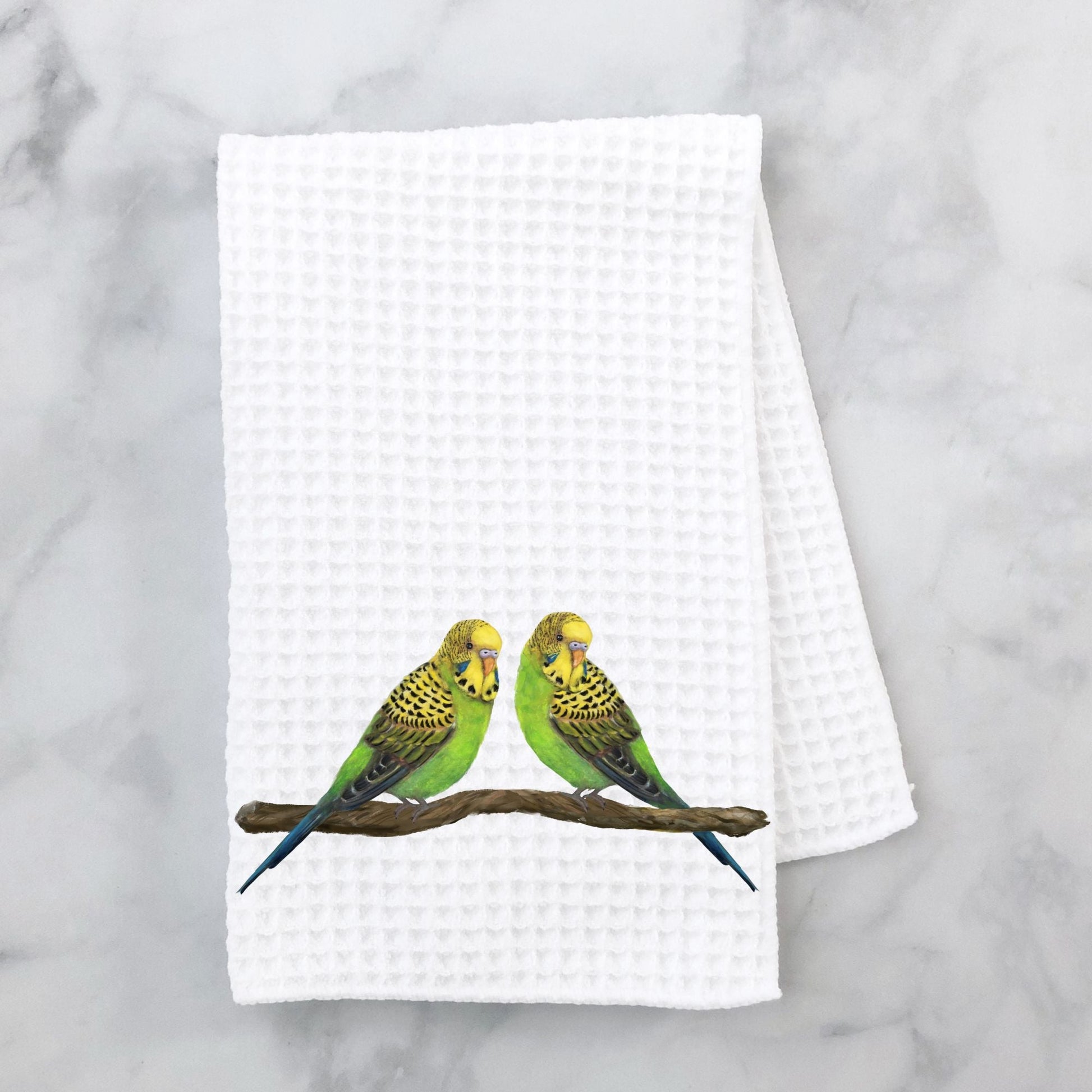 Unique Budgerigars Kitchen Towel - MerikaArt