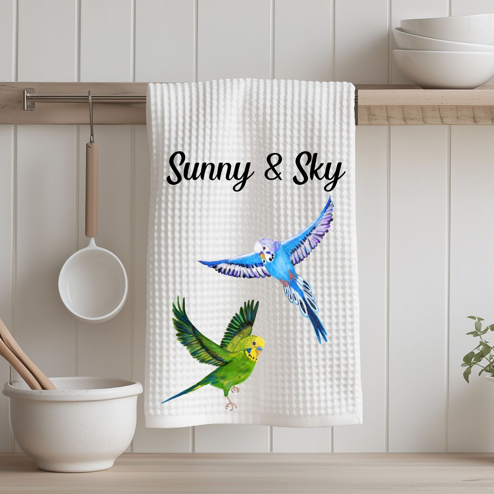 Unique Budgie Kitchen Towel - MerikaArt