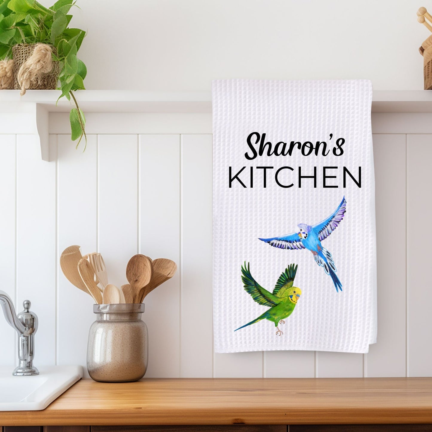 Unique Budgie Kitchen Towel - MerikaArt