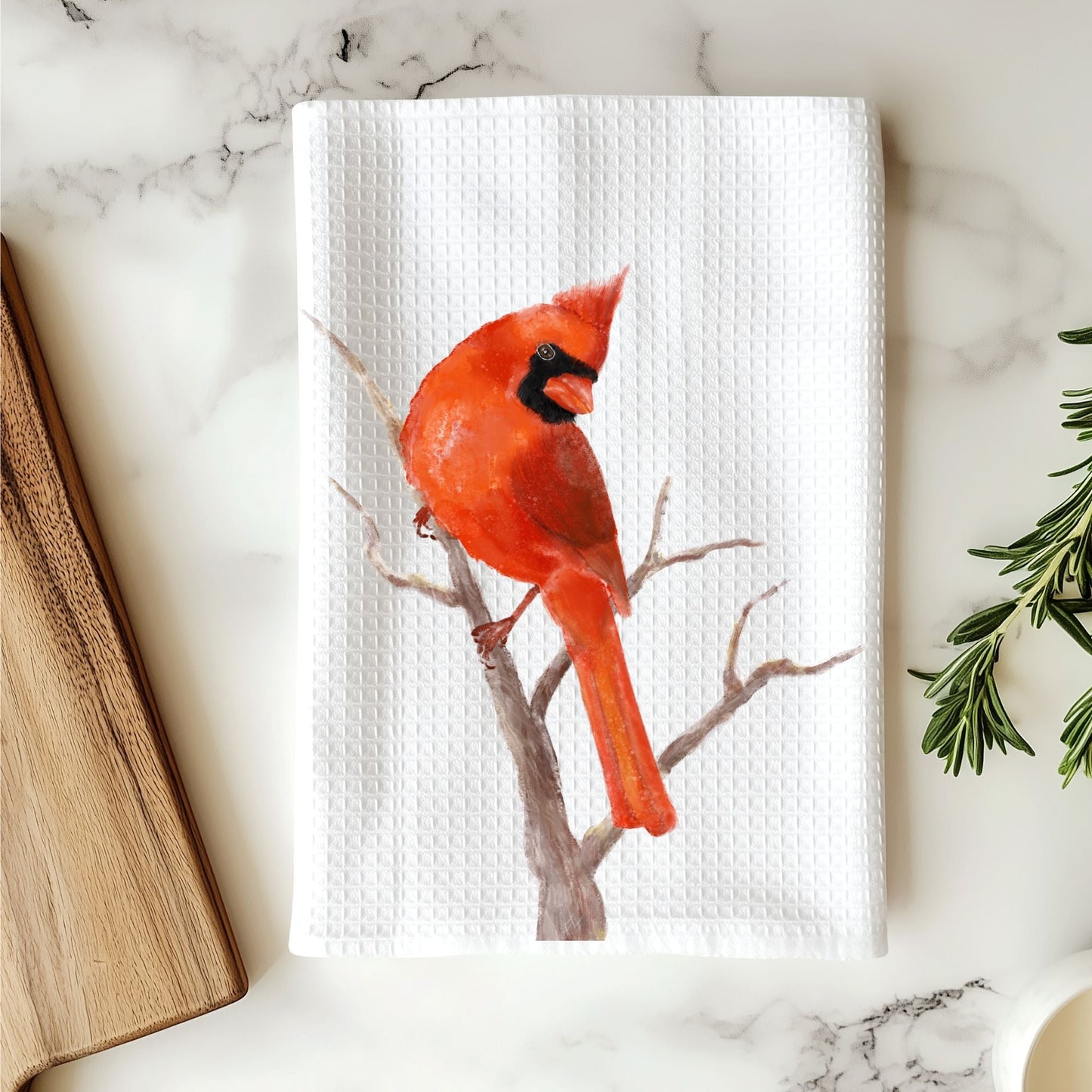 Unique Cardinal Kitchen Towel - MerikaArt