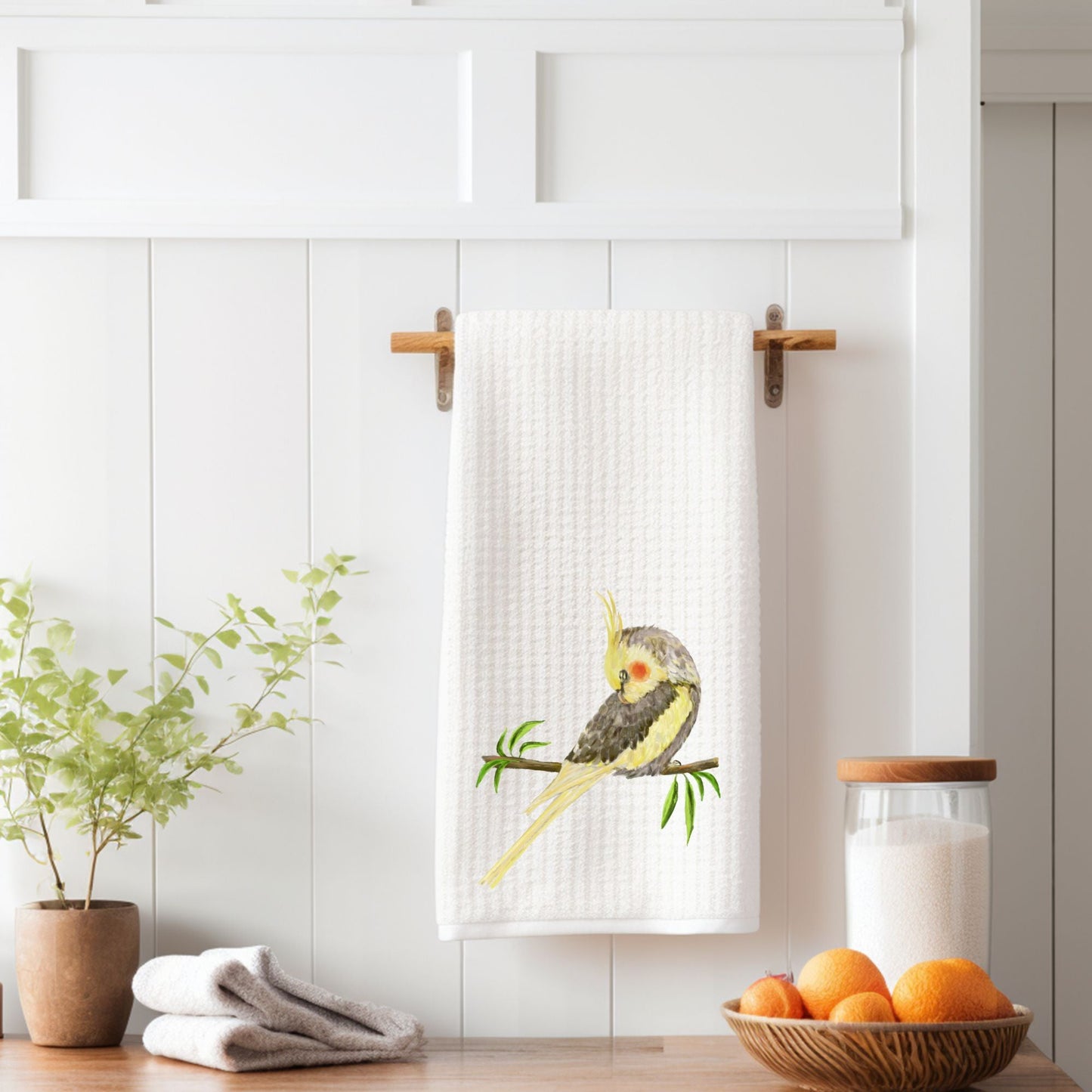 Unique Cockatiel Kitchen Towel - MerikaArt