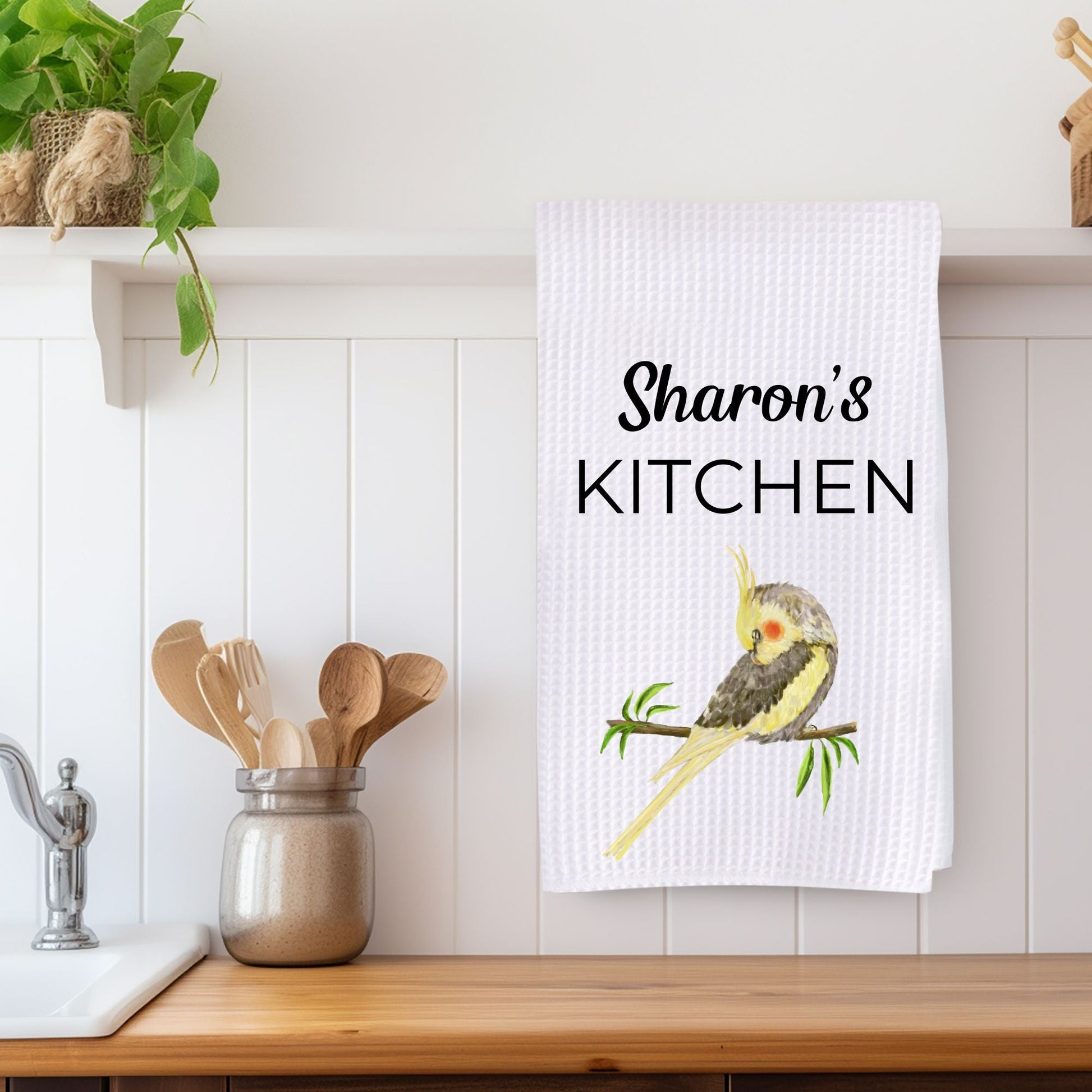 Unique Cockatiel Kitchen Towel - MerikaArt