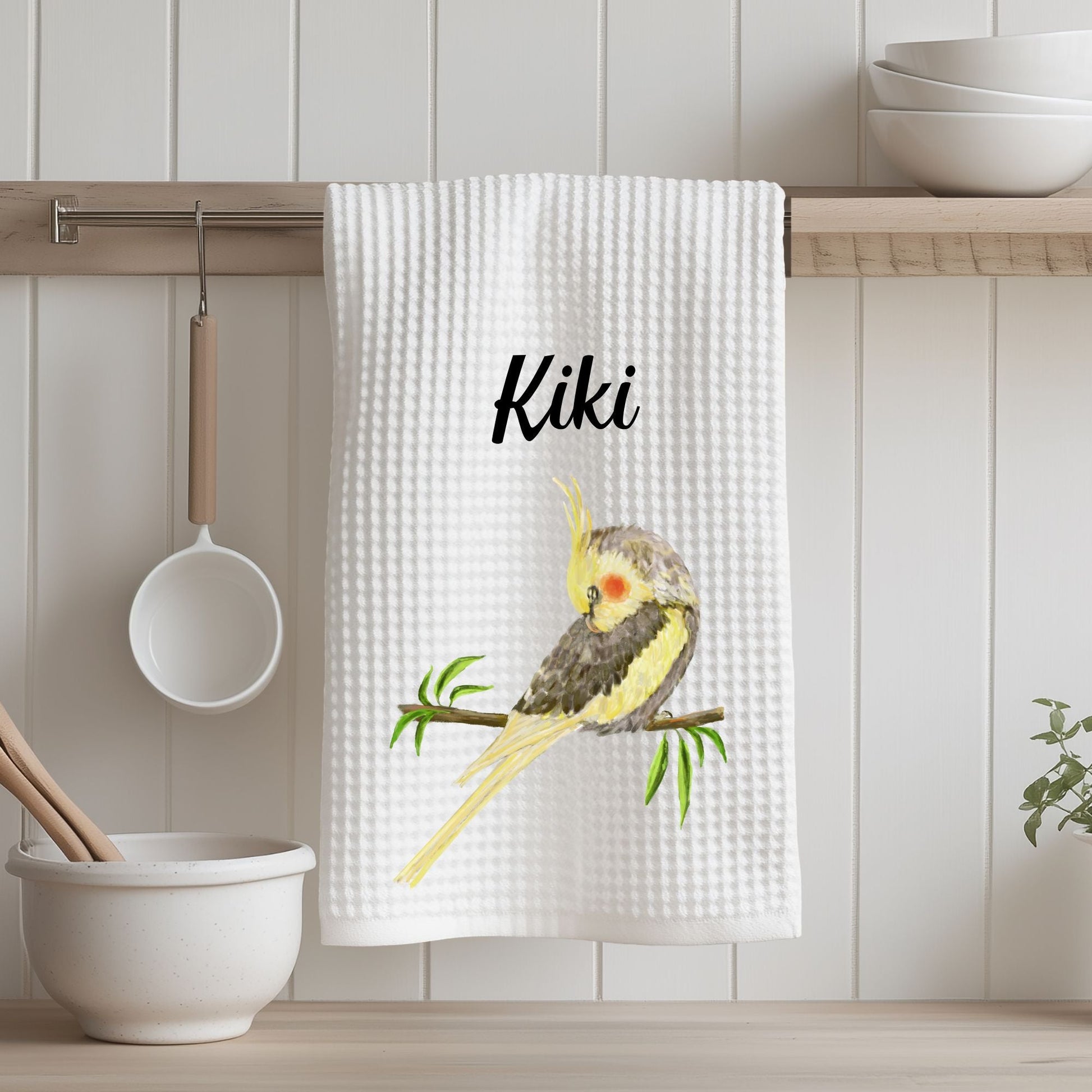 Unique Cockatiel Kitchen Towel - MerikaArt