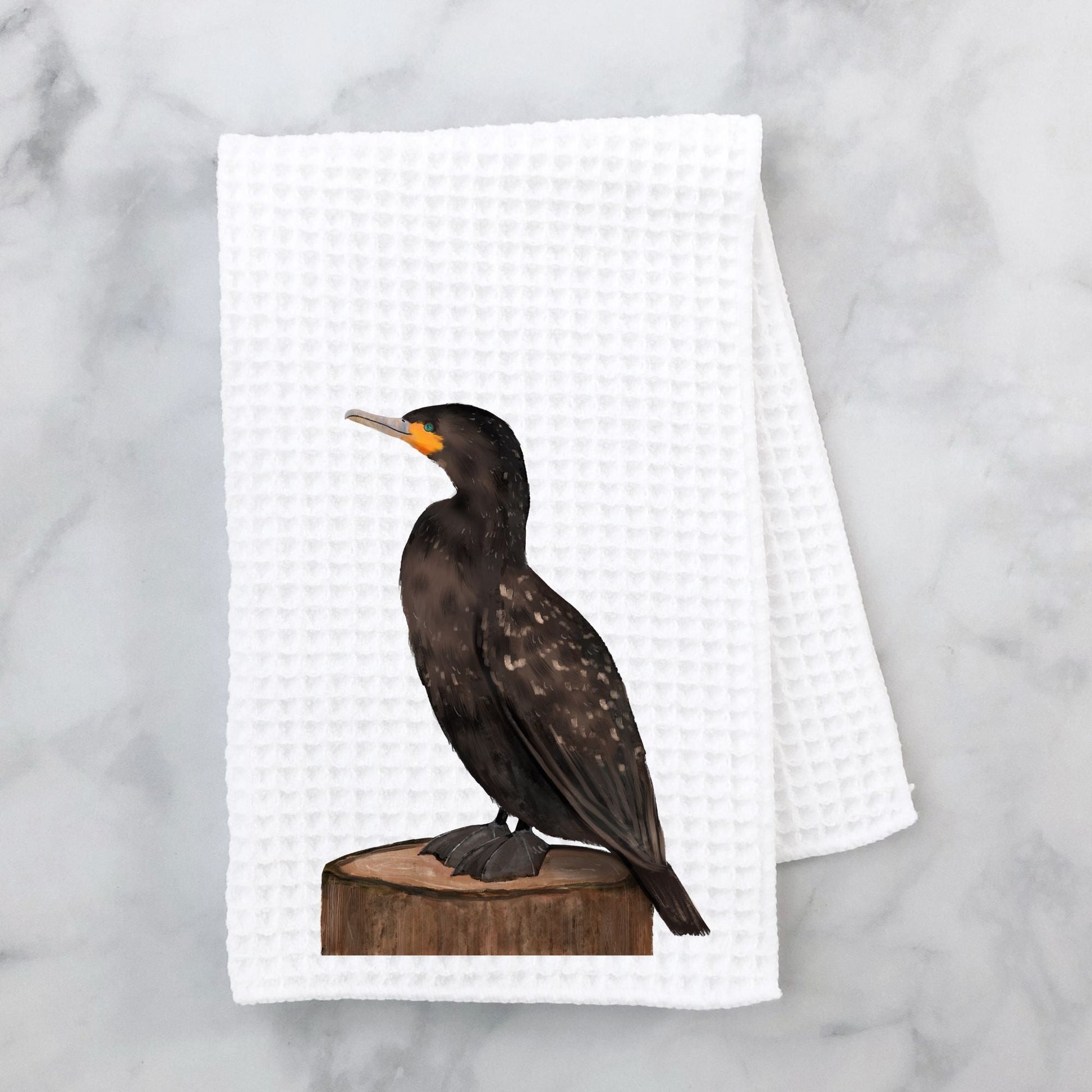 Unique Cormorant Kitchen Towel - MerikaArt