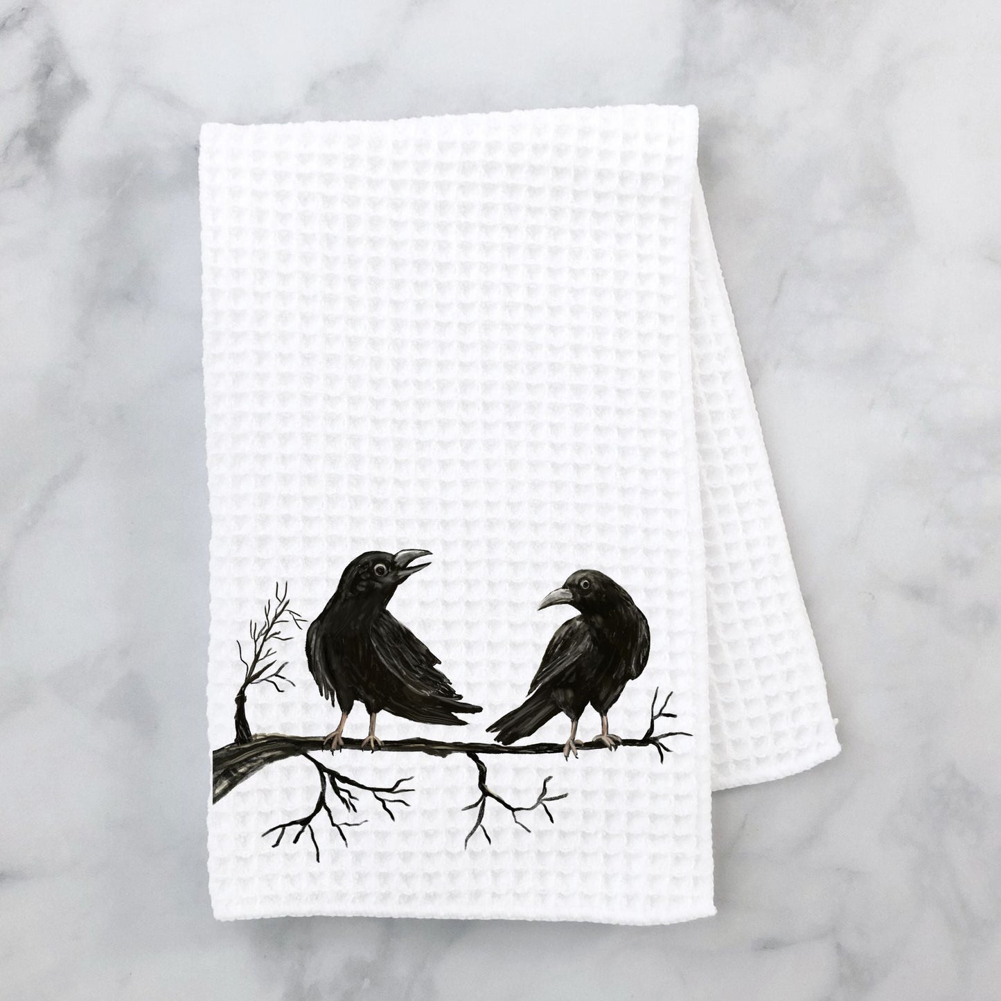 Unique Crow Kitchen Towel - MerikaArt