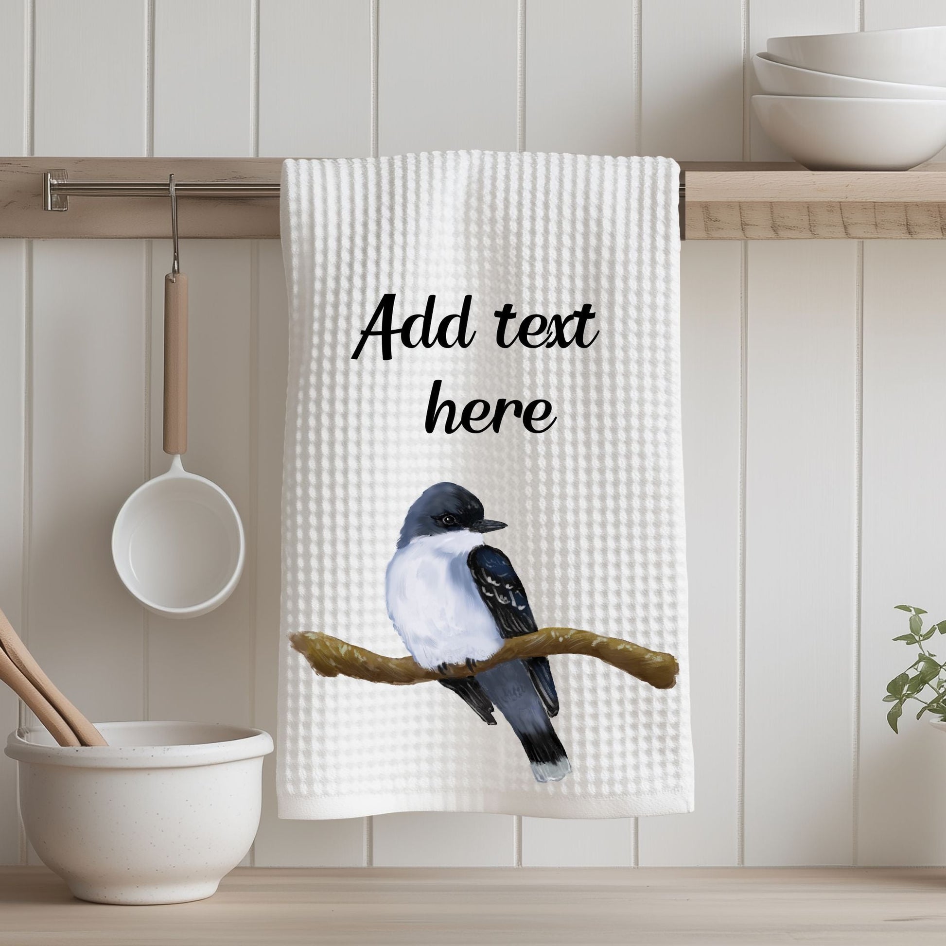 Unique Eastern Kingbird Kitchen Towel - MerikaArt