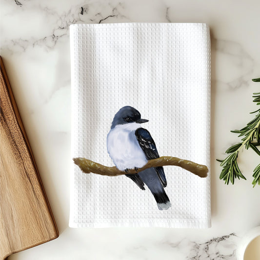 Unique Eastern Kingbird Kitchen Towel - MerikaArt