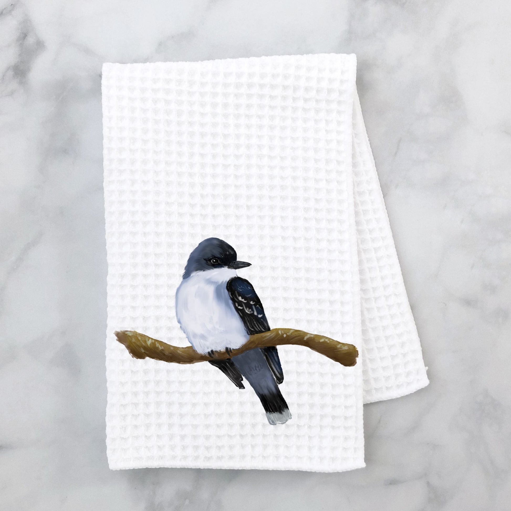 Unique Eastern Kingbird Kitchen Towel - MerikaArt