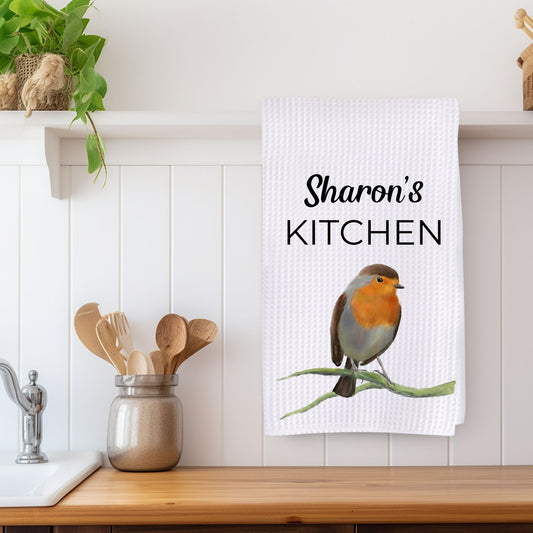 Unique European Robin Kitchen Towel - MerikaArt