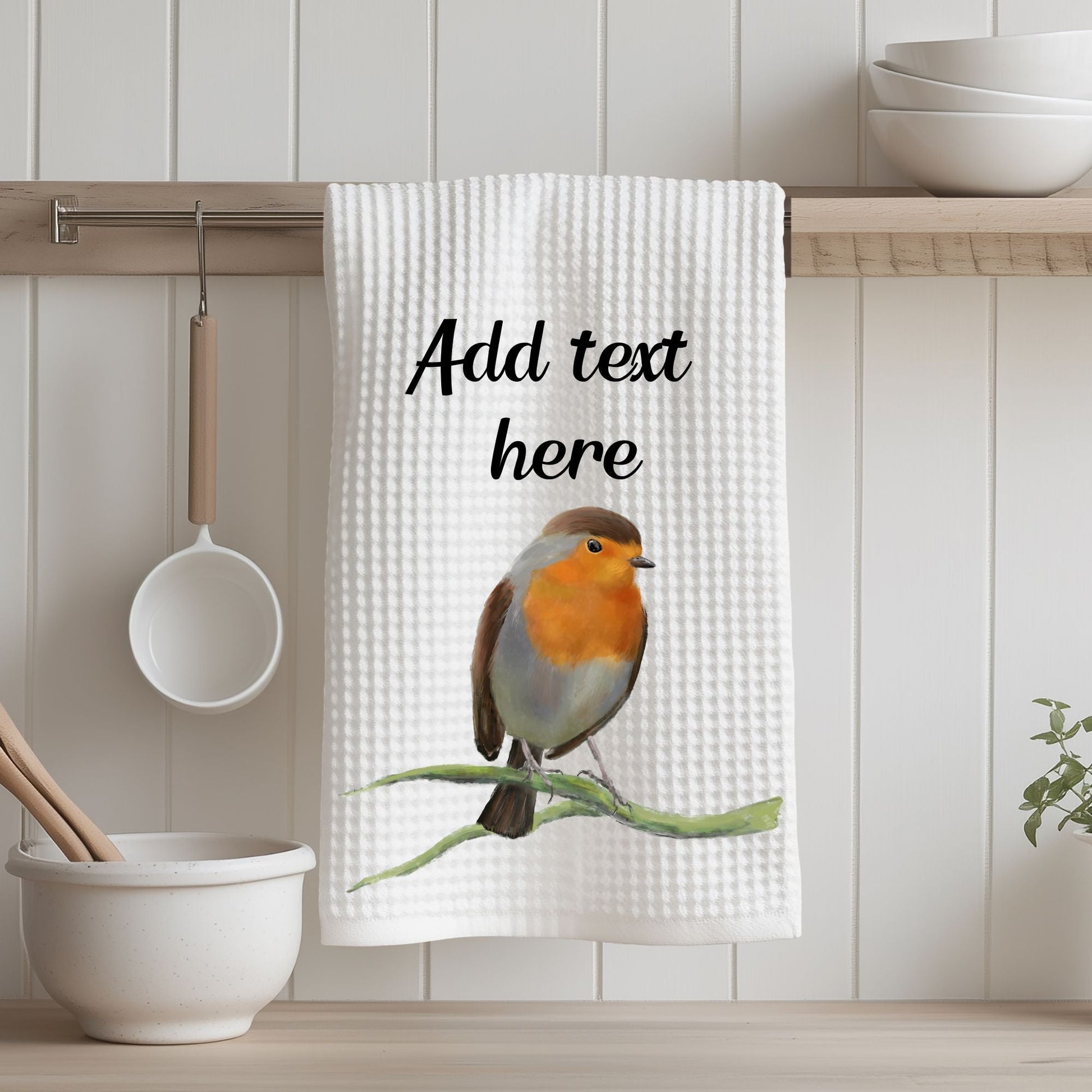 Unique European Robin Kitchen Towel - MerikaArt