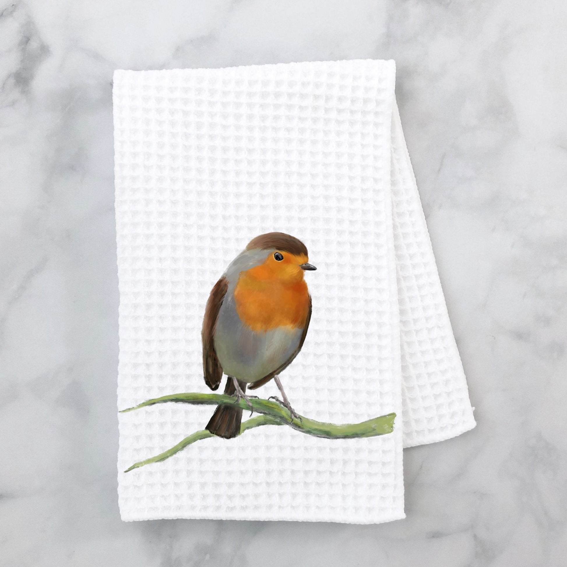 Unique European Robin Kitchen Towel - MerikaArt