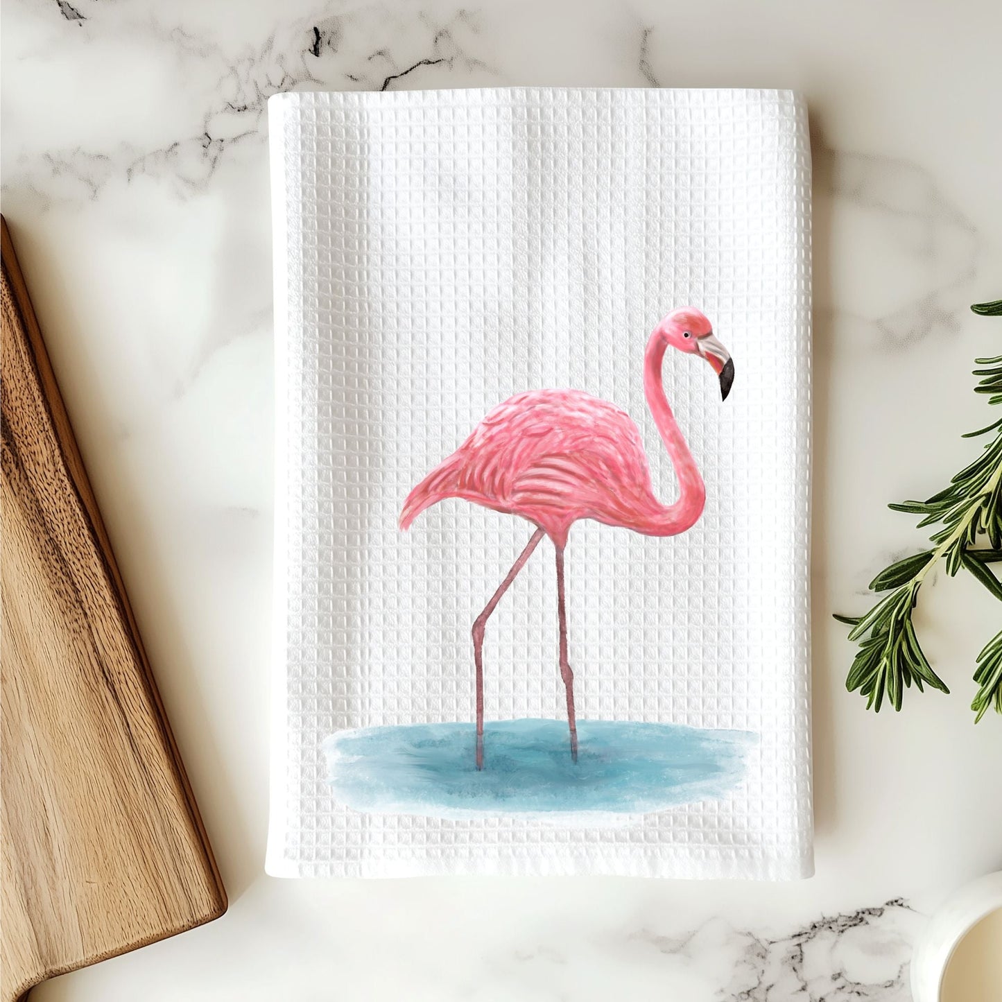 Unique Flamingo Kitchen Towel - MerikaArt