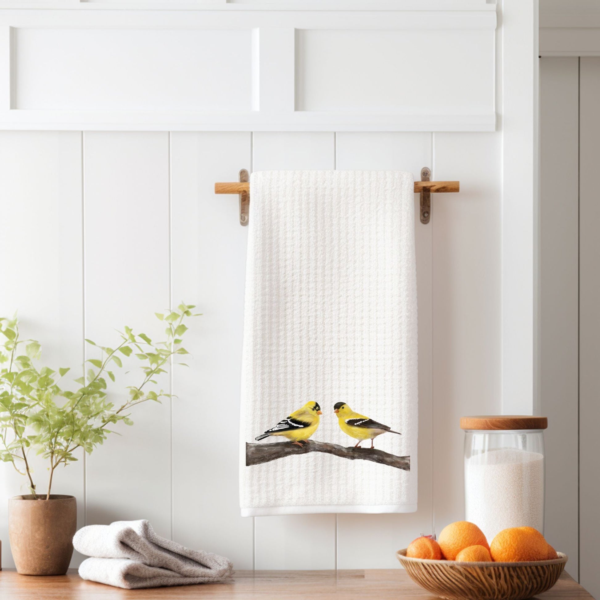 Unique Goldfinch Kitchen Towel - MerikaArt