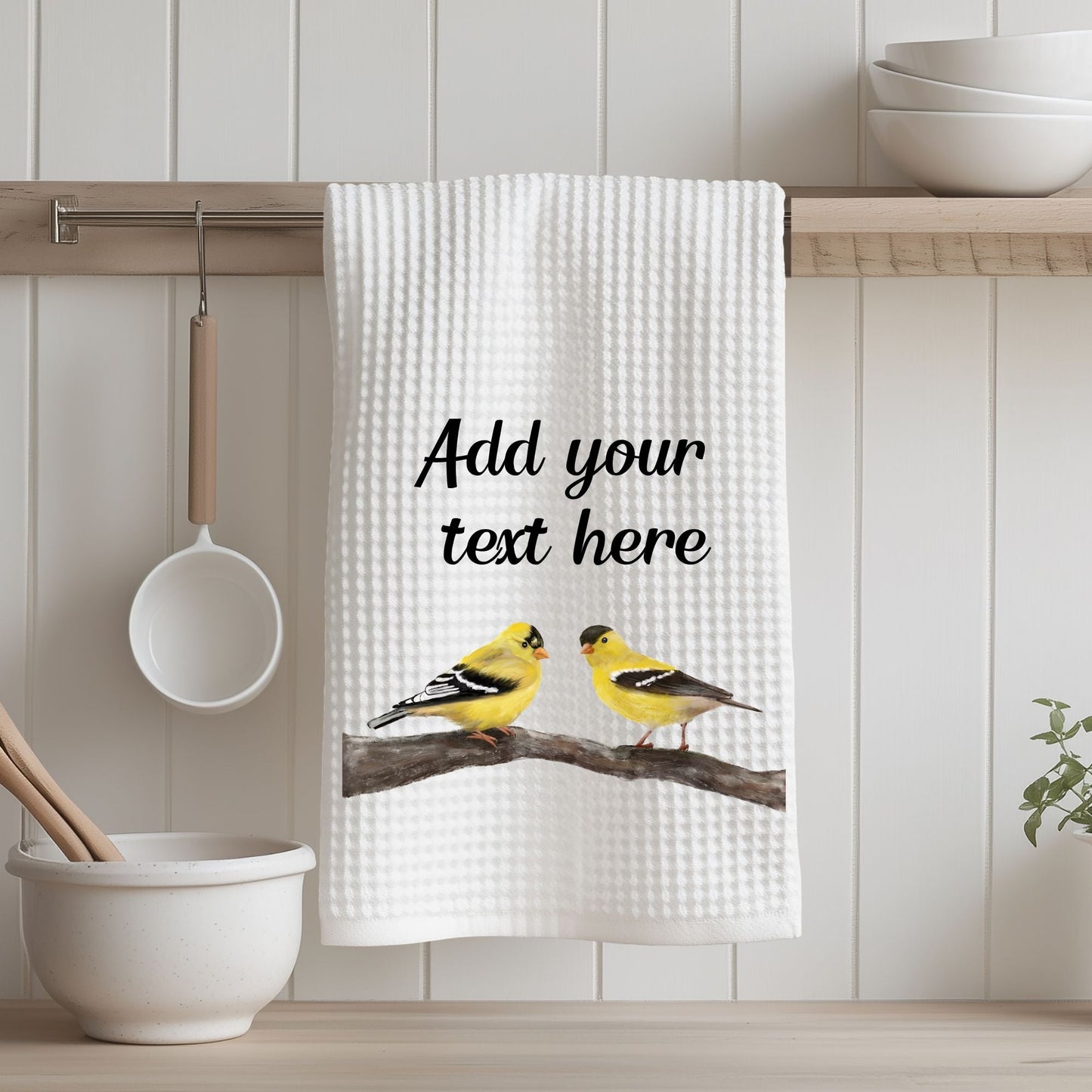 Unique Goldfinch Kitchen Towel - MerikaArt