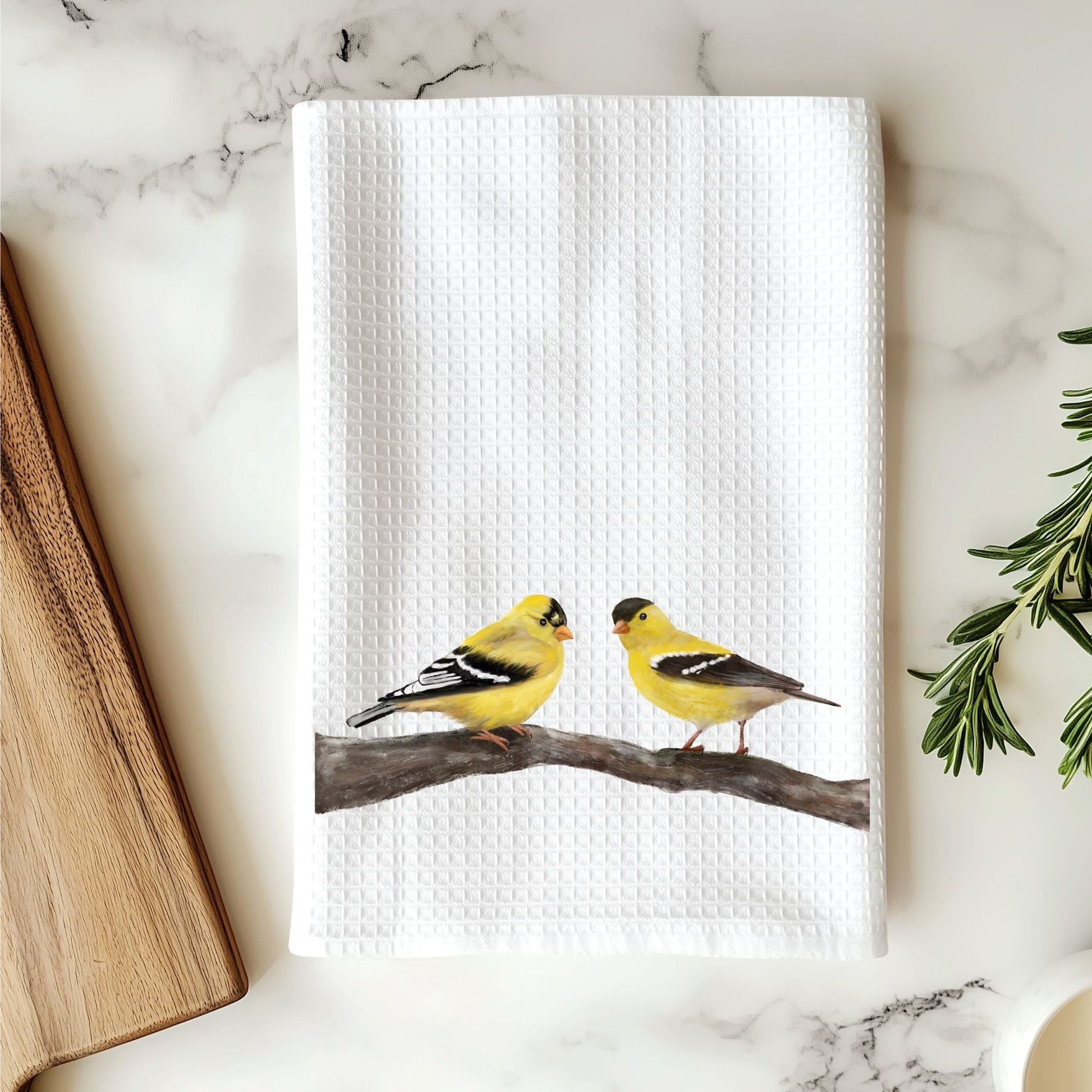 Unique Goldfinch Kitchen Towel - MerikaArt