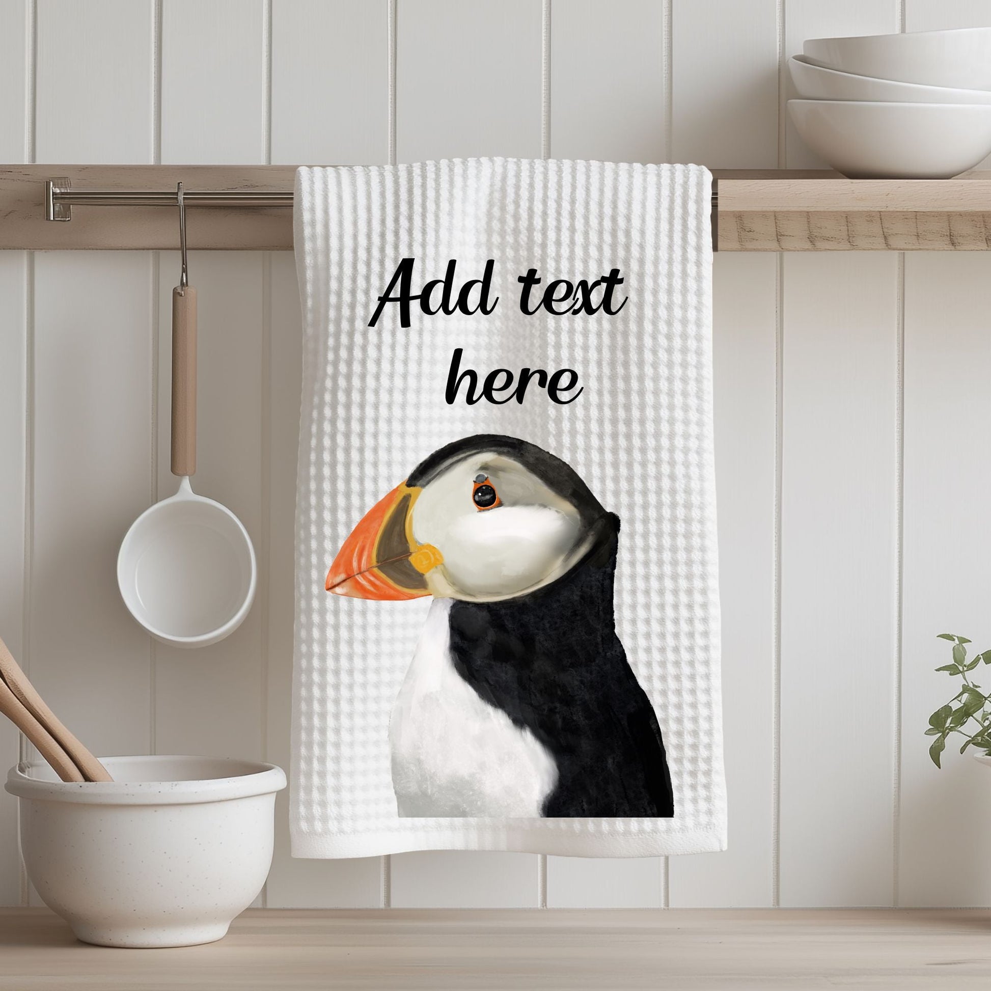 Unique Puffin Kitchen Towel - MerikaArt