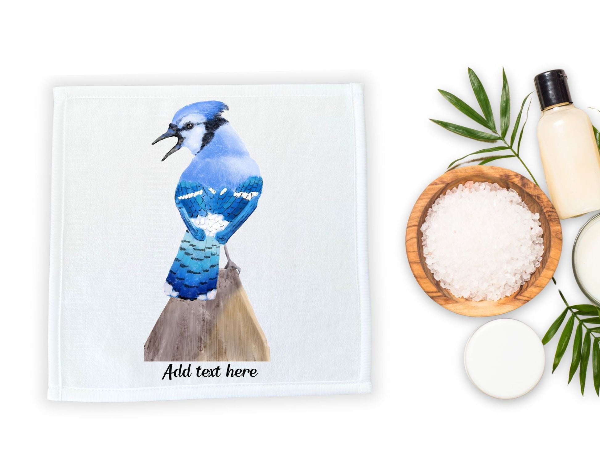 Vibrant Blue Jay Washcloth – A Striking Gift for Bird Enthusiasts - MerikaArt