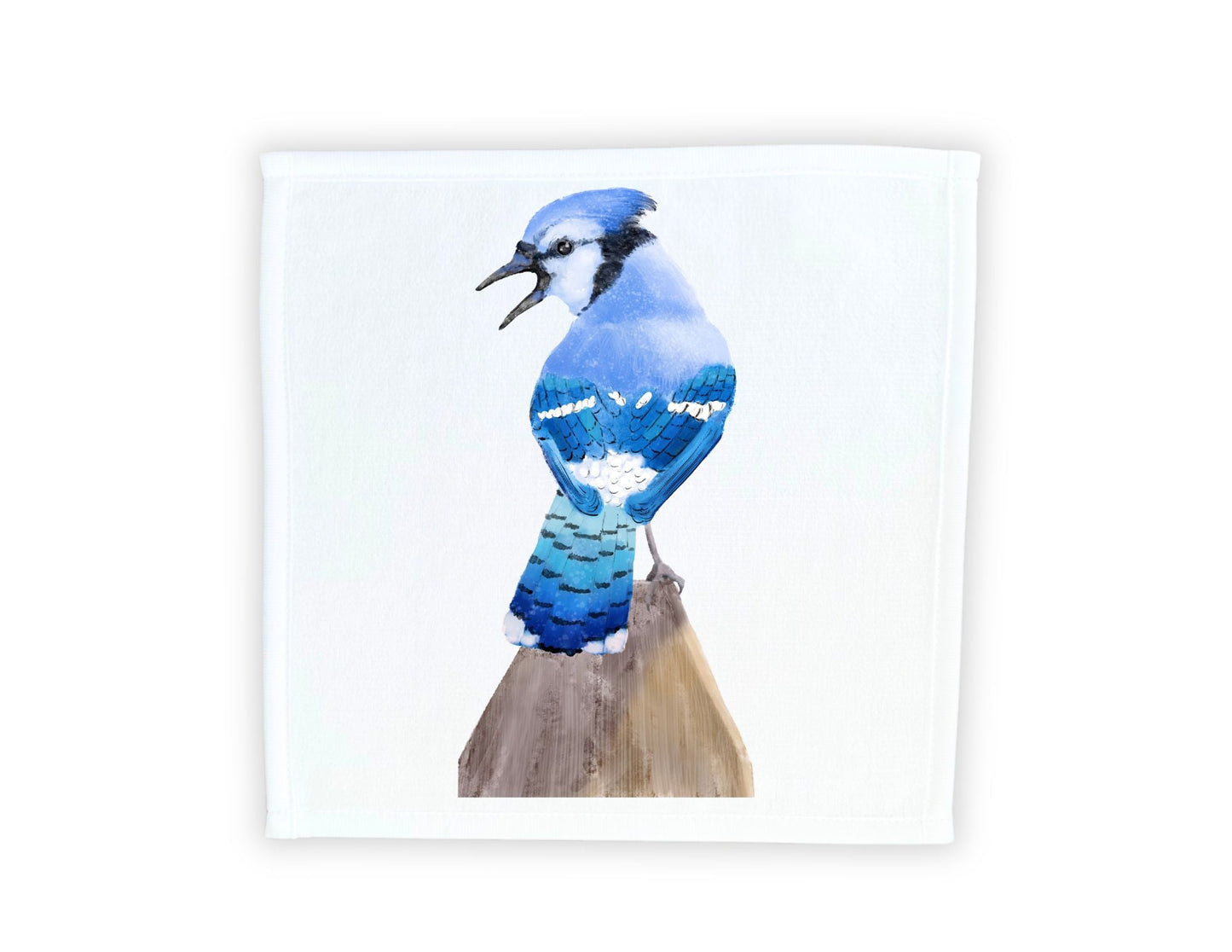 Vibrant Blue Jay Washcloth – A Striking Gift for Bird Enthusiasts - MerikaArt