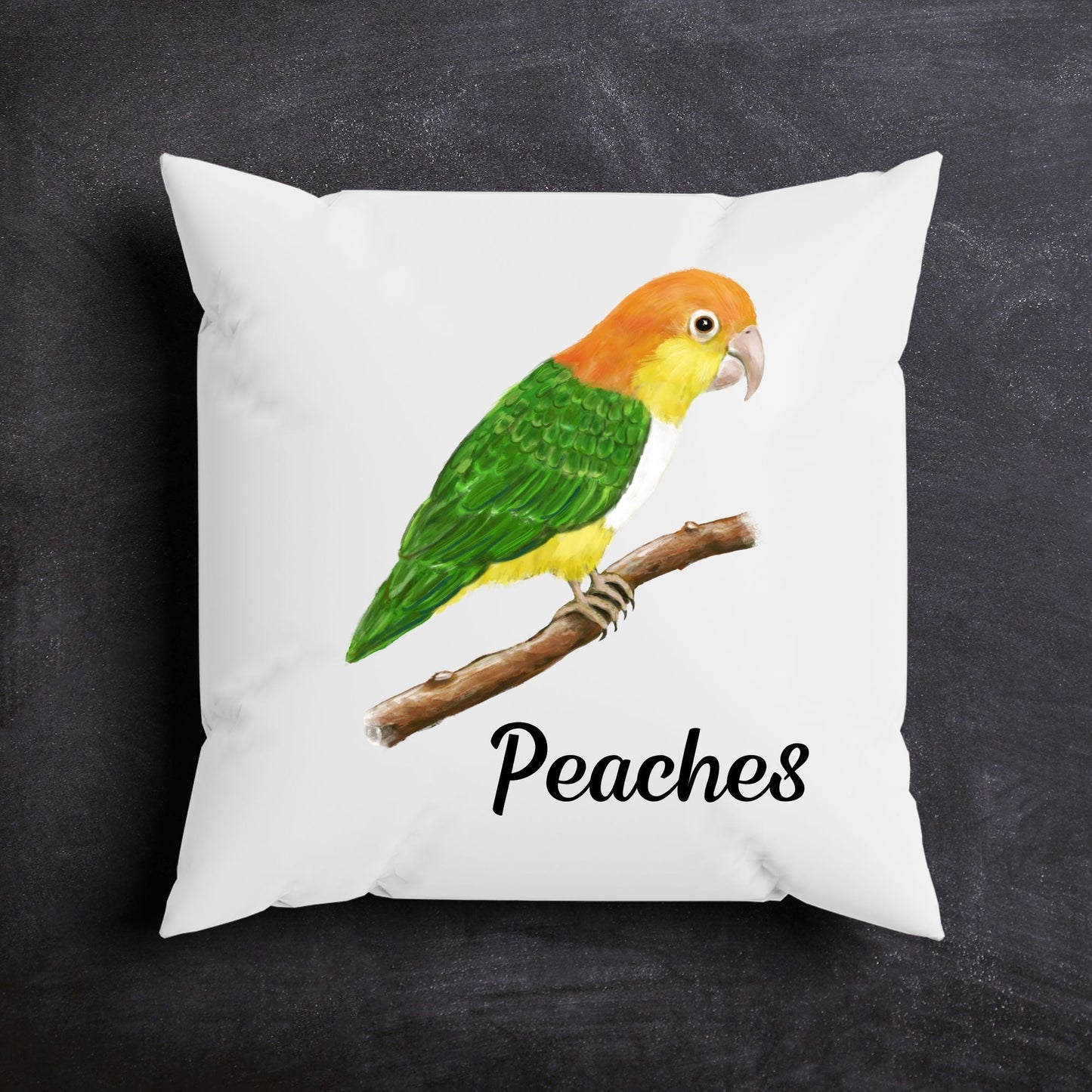 Vibrant Caique Parrot Pillow - Nature Inspired Home Decor - MerikaArt