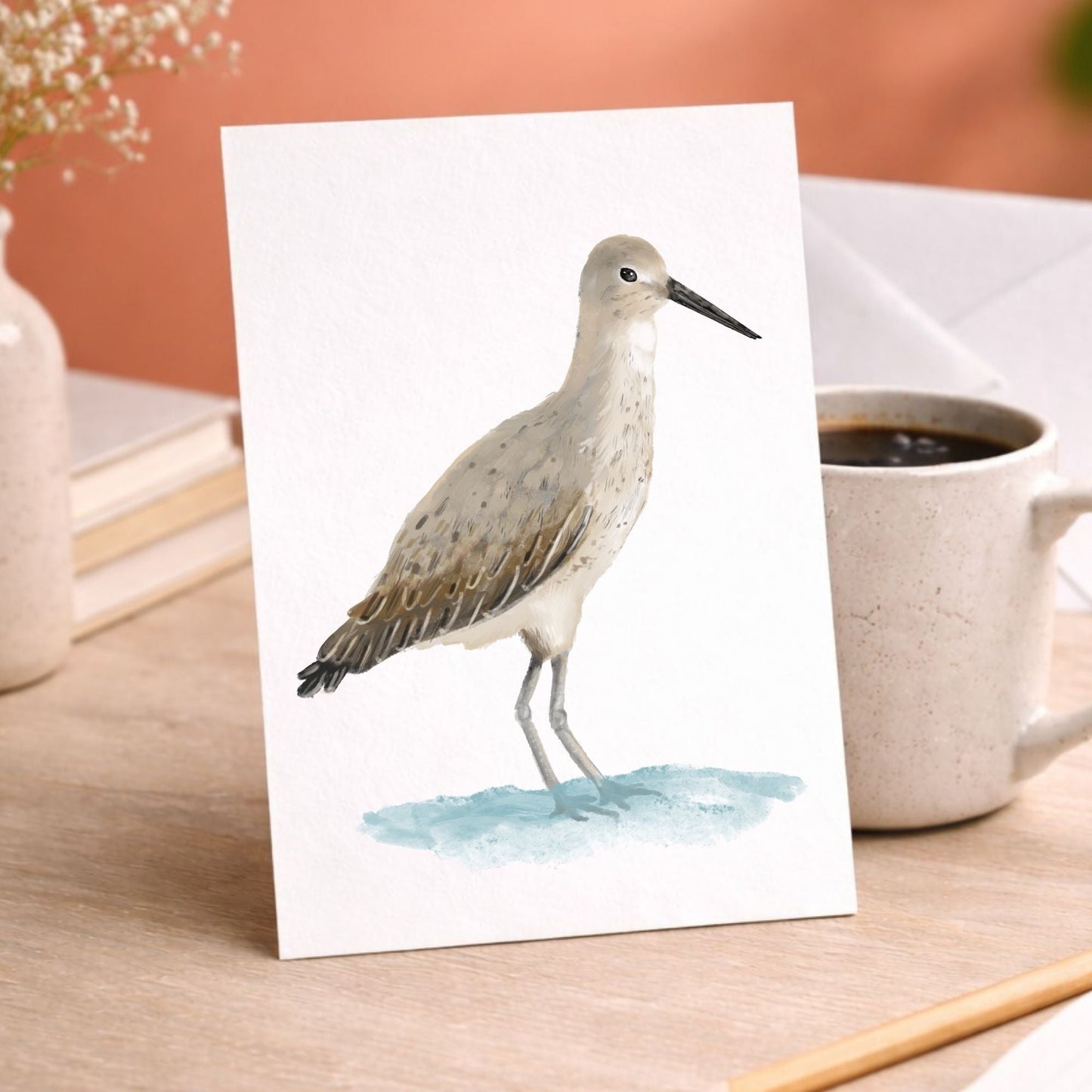 Willet Bird Postcard - MerikaArt