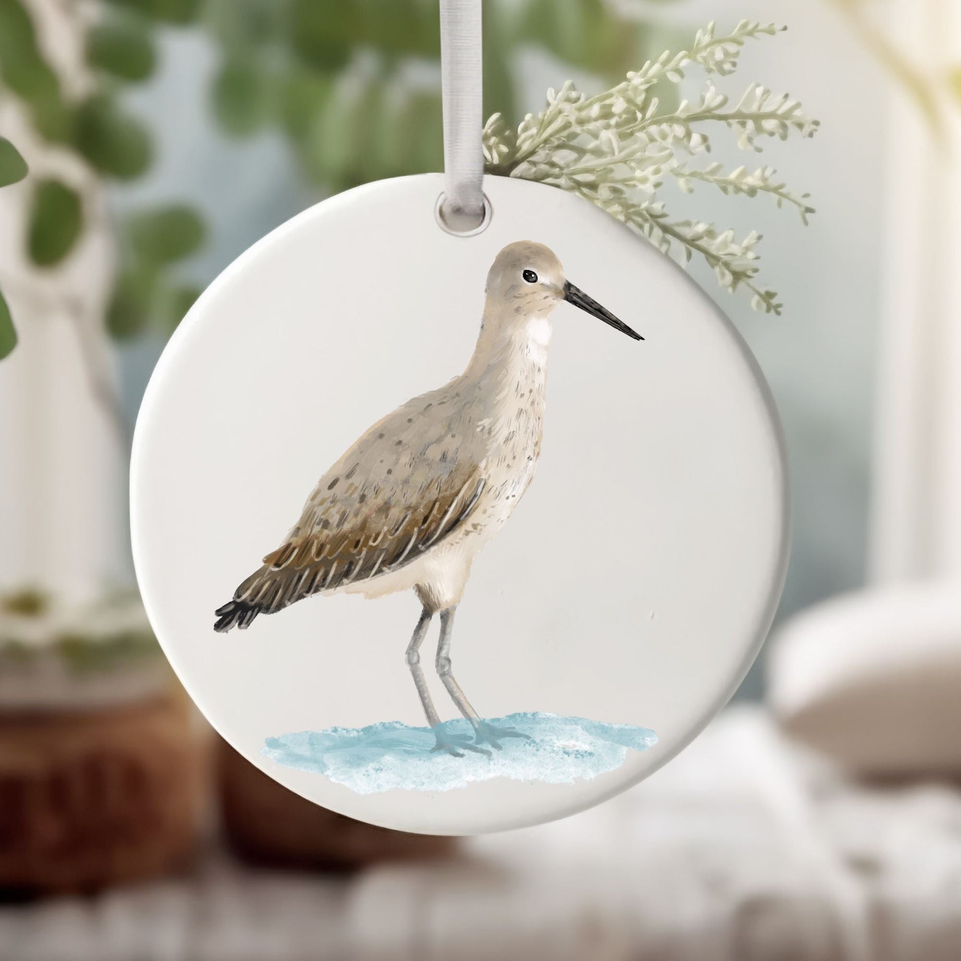 Willet Ceramic Ornament - MerikaArt