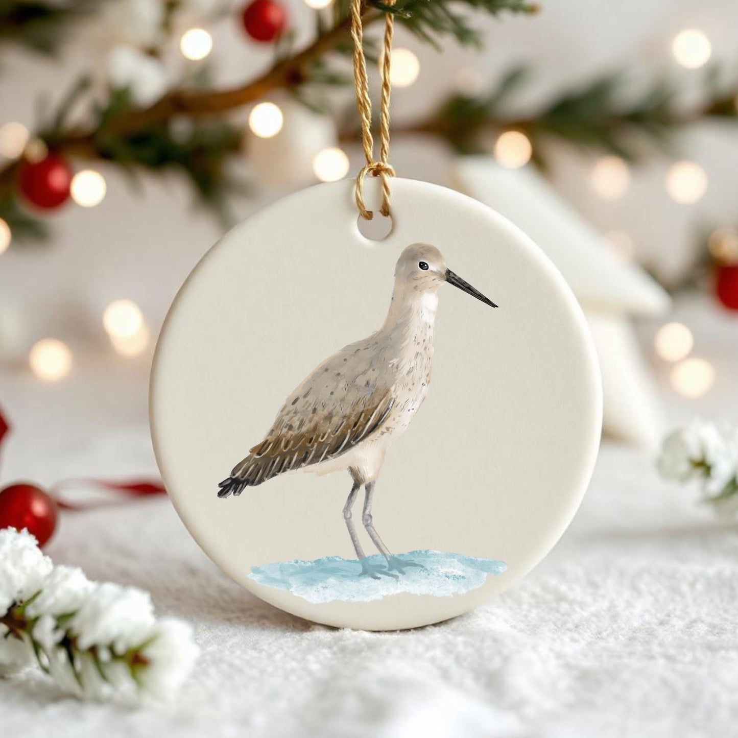 Willet Ceramic Ornament - MerikaArt