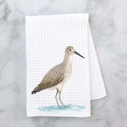 Willet Shorebird Kitchen Towel - MerikaArt