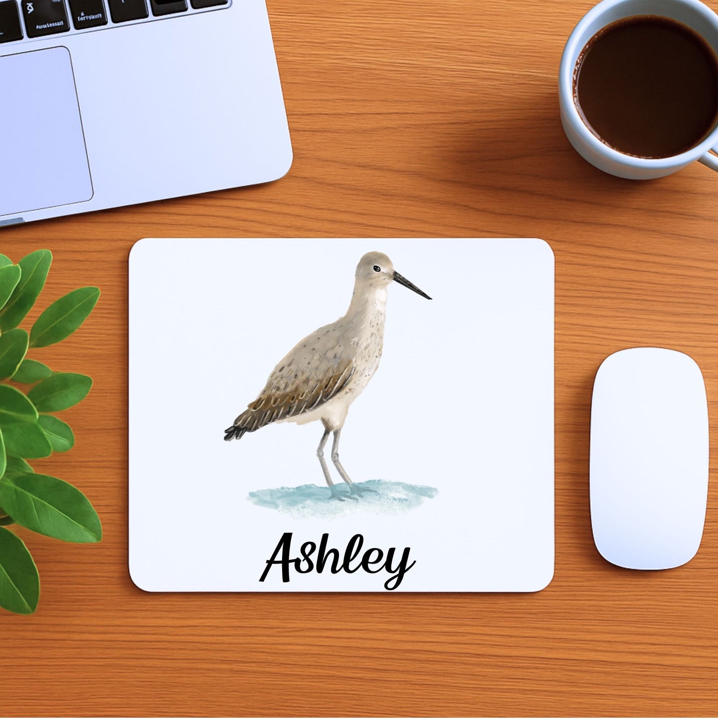 Willet Shorebird Mousepad - MerikaArt