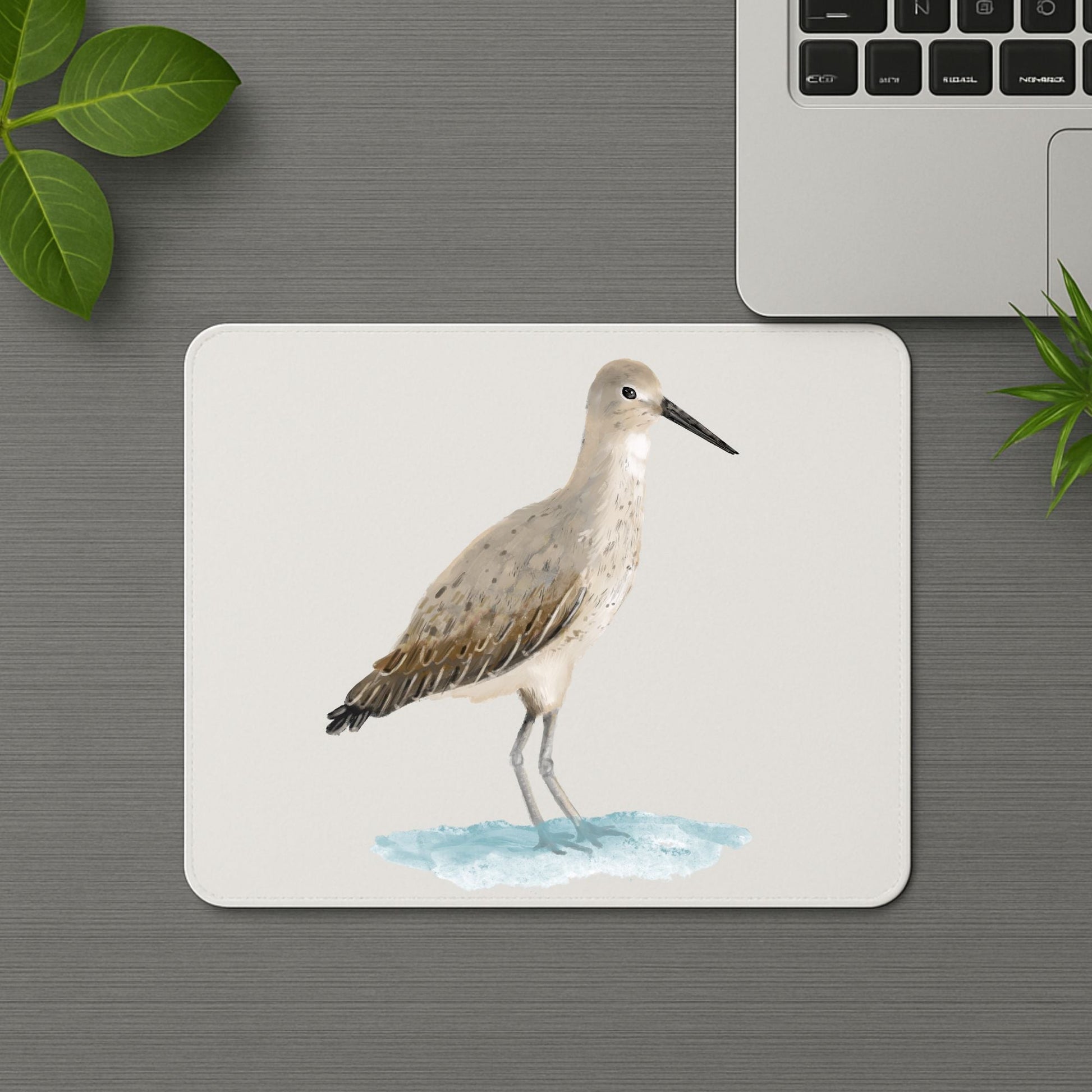 Willet Shorebird Mousepad - MerikaArt