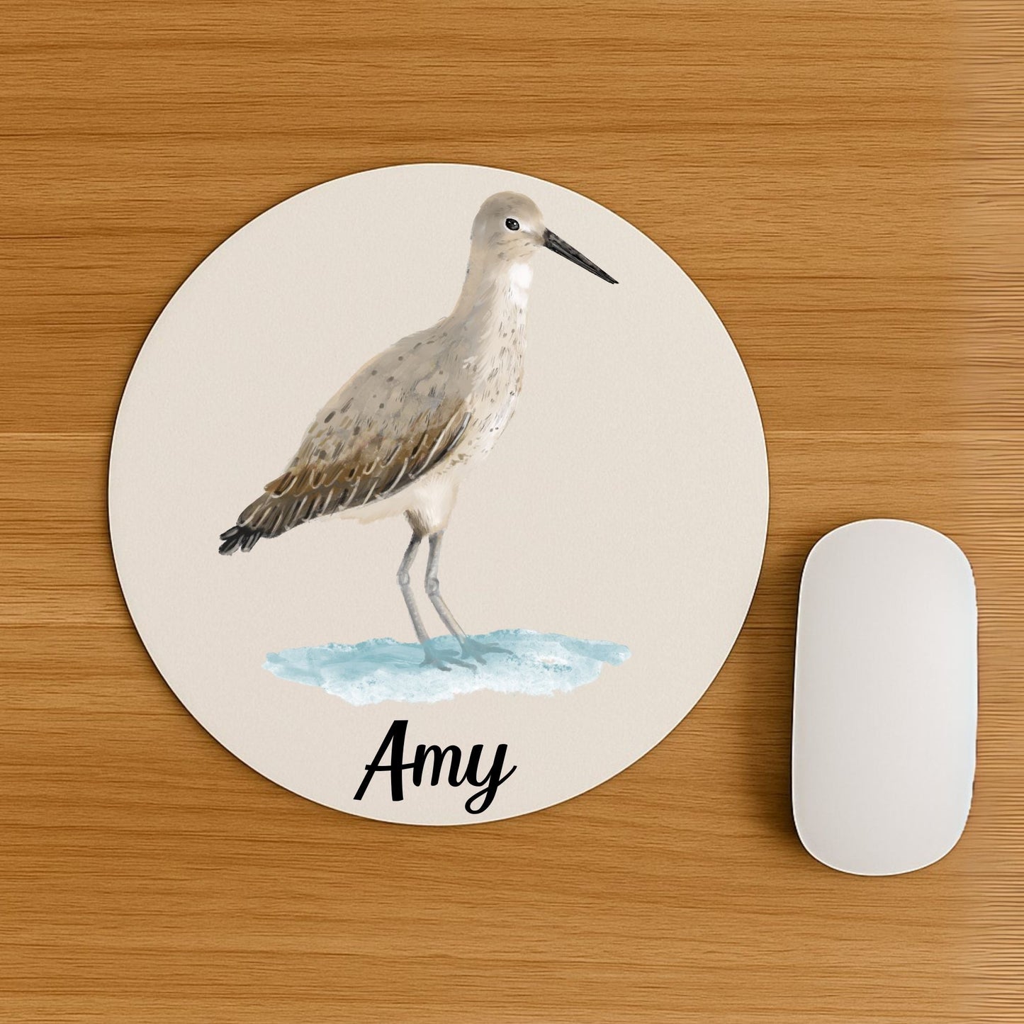 Willet Shorebird Mousepad - MerikaArt