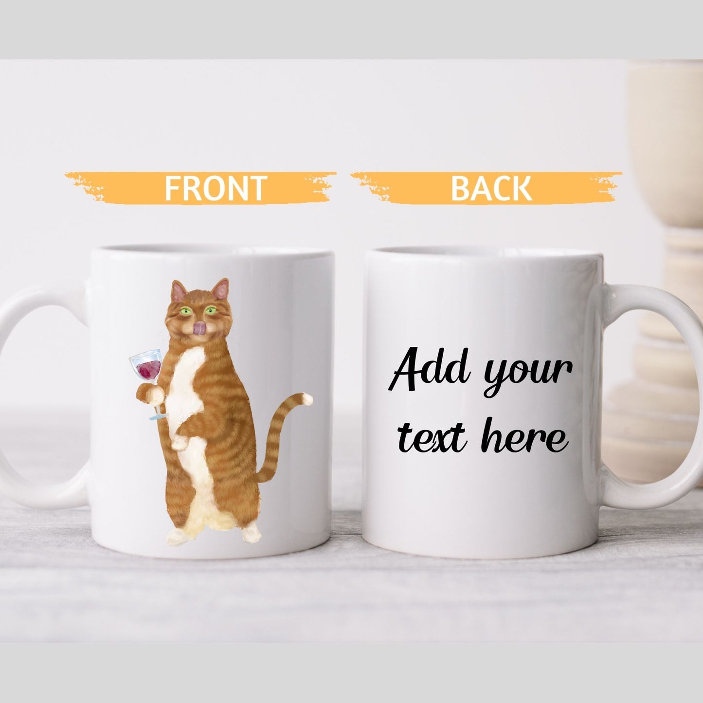 Wine Cat Mug - MerikaArt