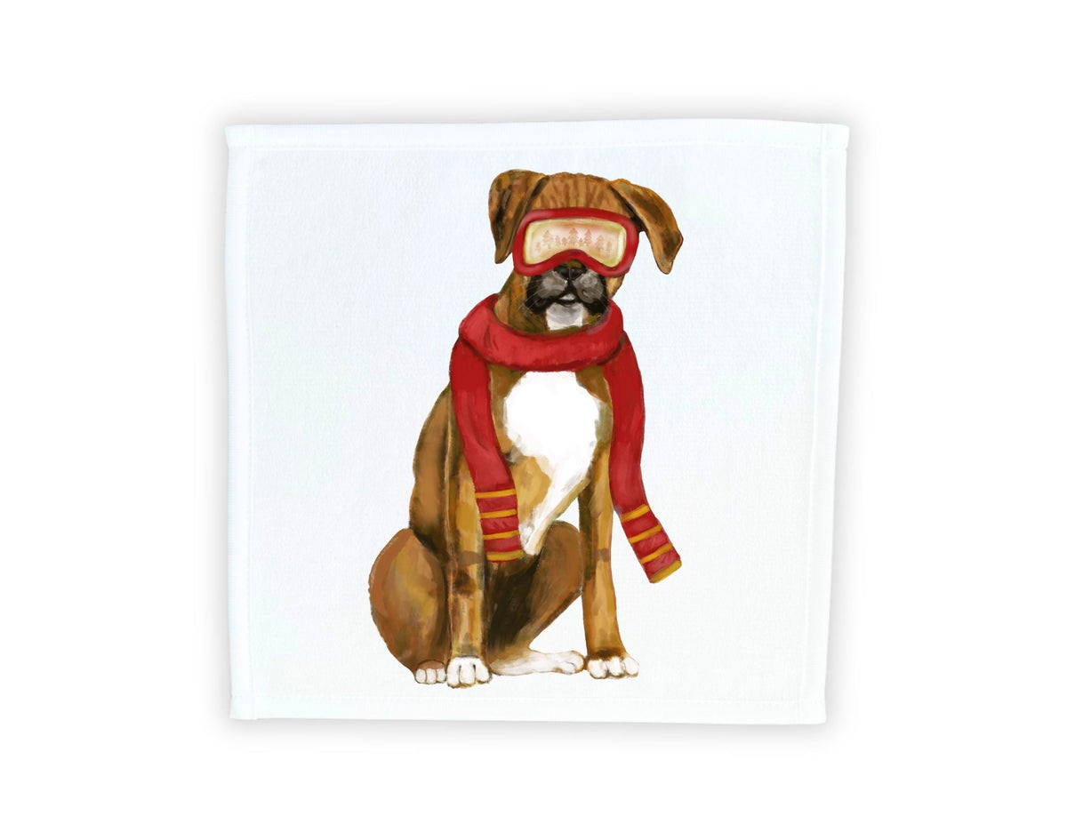 Winter Boxer Washcloth - MerikaArt