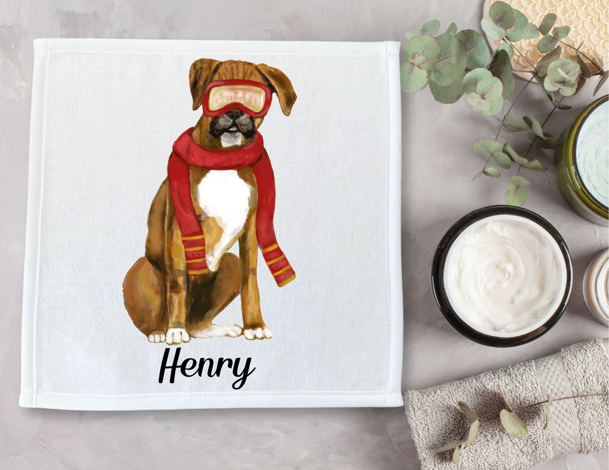 Winter Boxer Washcloth - MerikaArt
