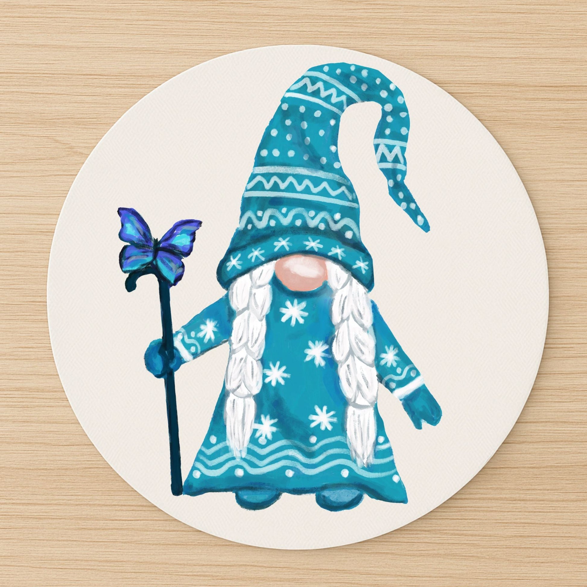 Winter Gnome Mousepad - MerikaArt