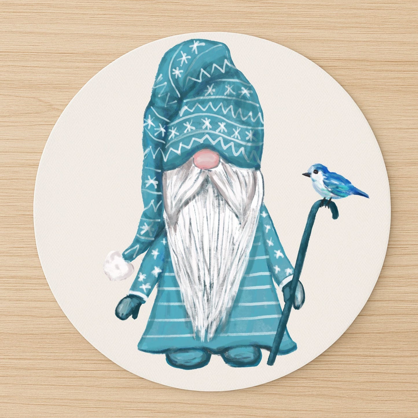 Winter Gnome Mousepad - MerikaArt