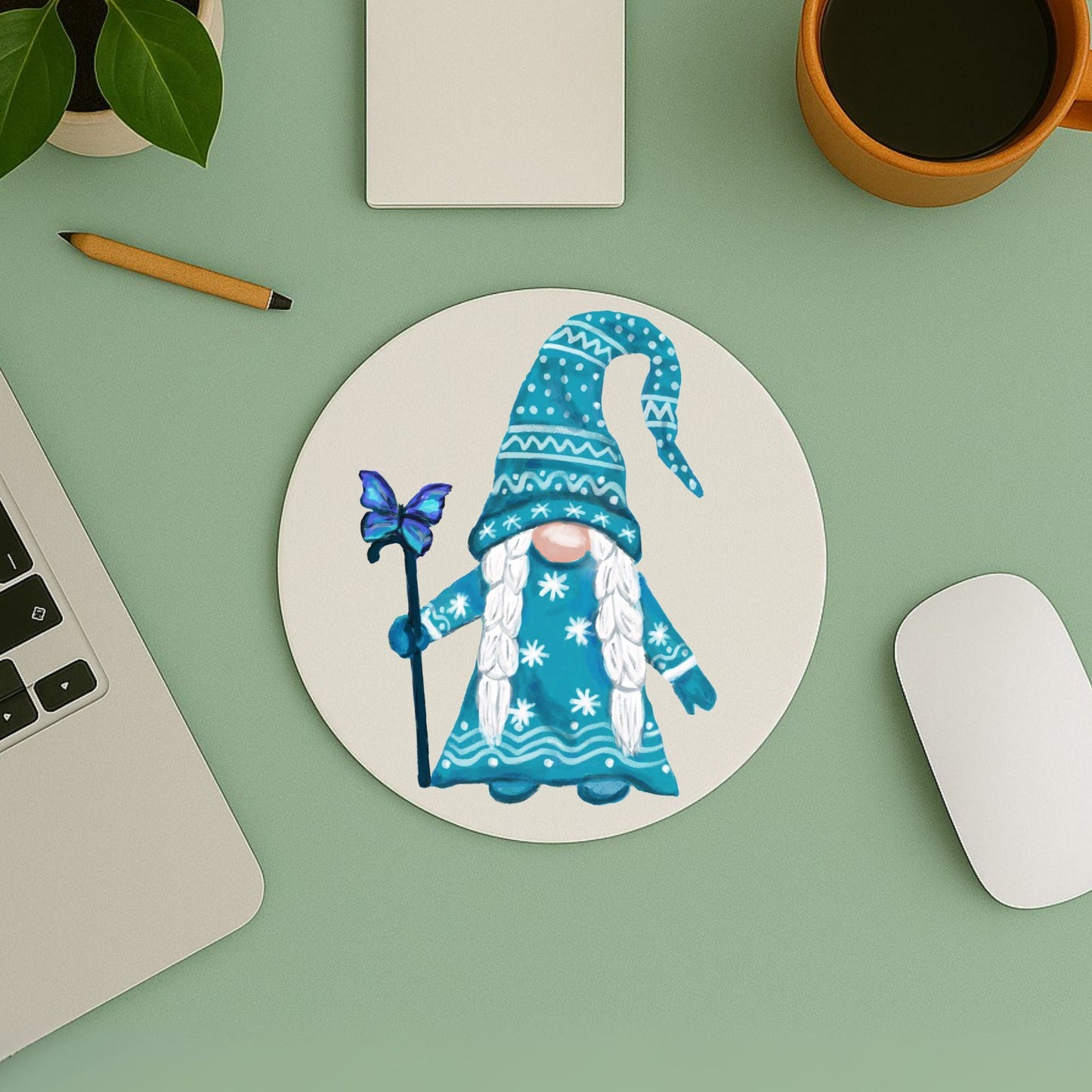 Winter Gnome Mousepad - MerikaArt