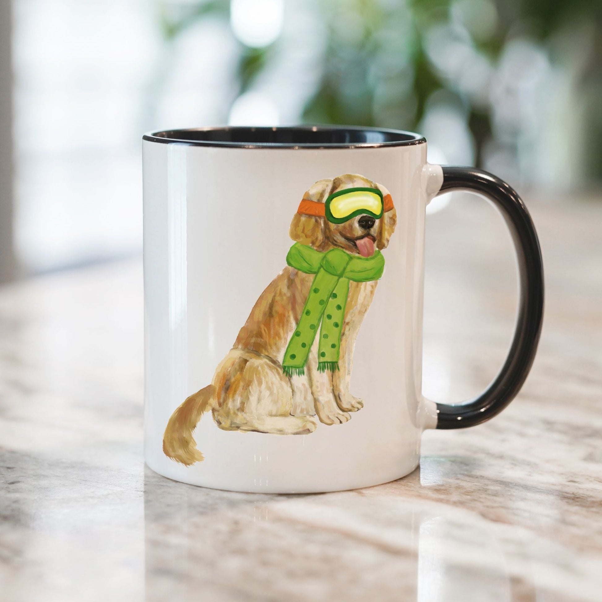Winter Retriever Dog Mug - MerikaArt