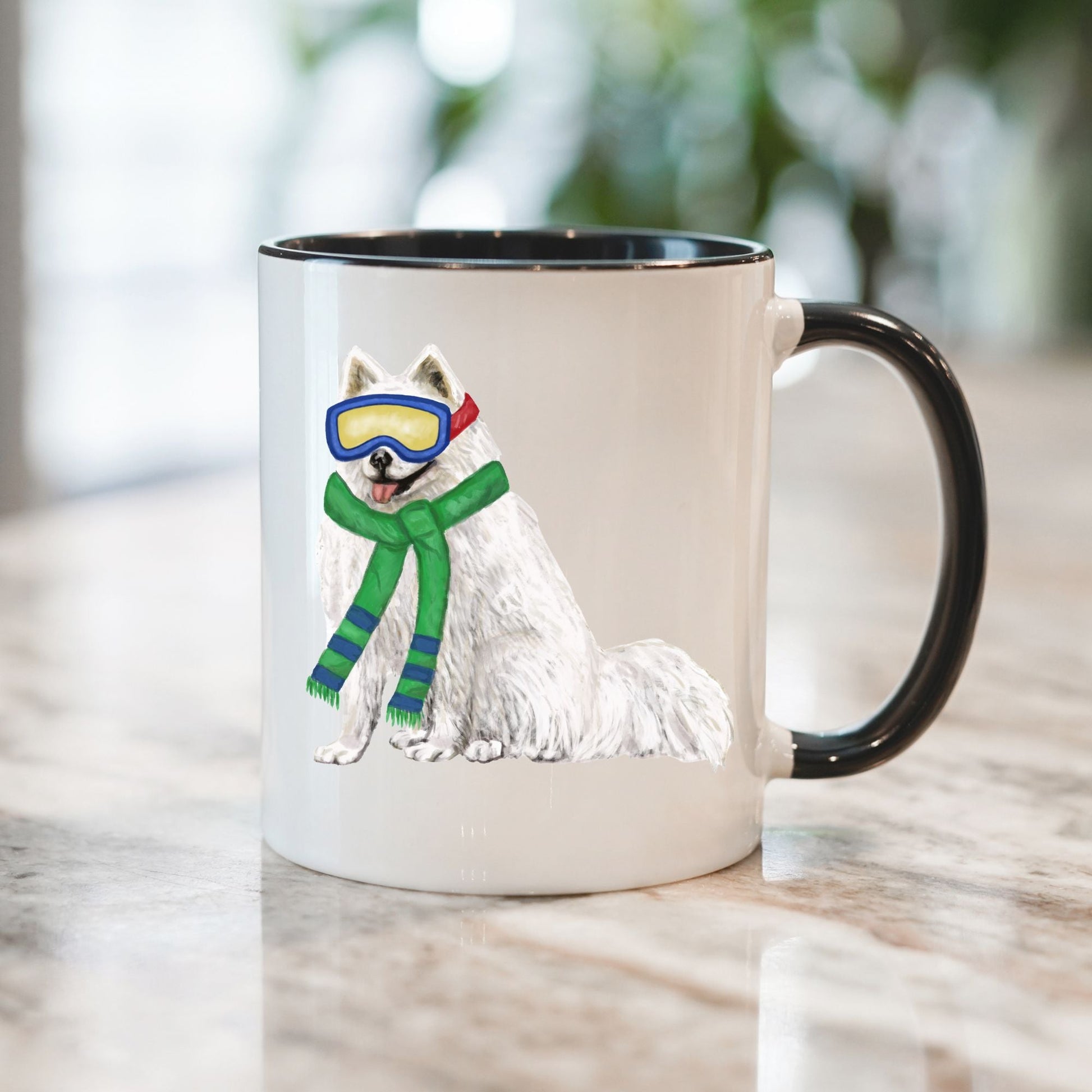 Winter Samoyed Mug - MerikaArt