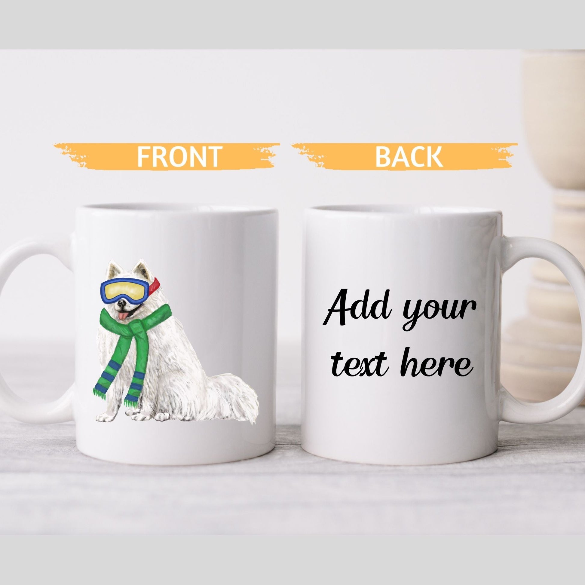 Winter Samoyed Mug - MerikaArt